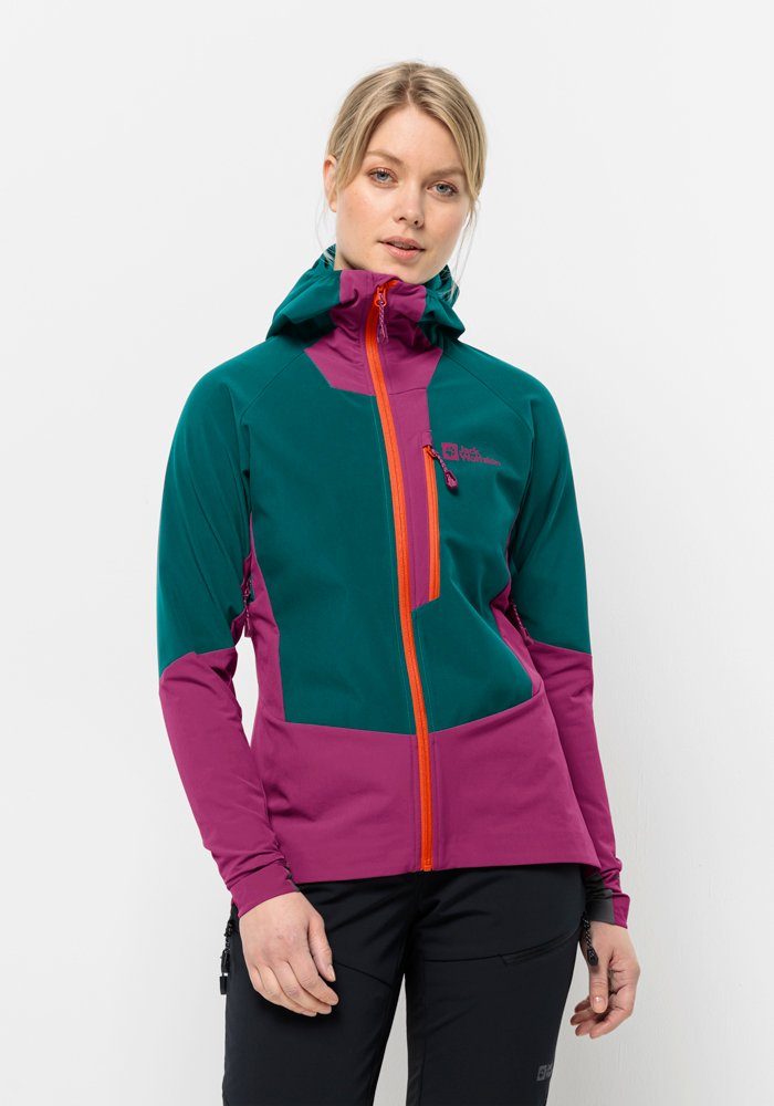 Jack Wolfskin Softshell-jack ALPSPITZE HOODY W