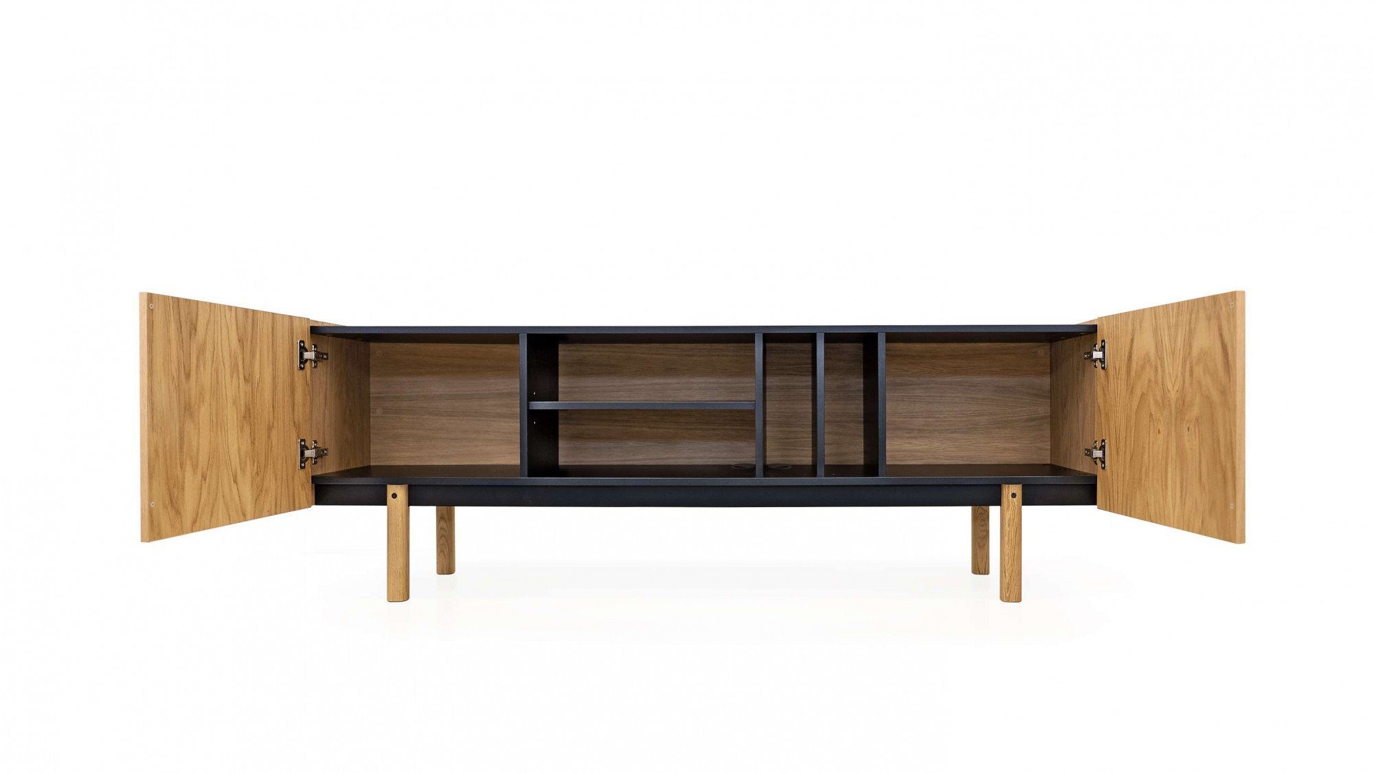 Woodman Dressoir PORTO Commode, decoratieve frezingen, met eikenhoutfineer, breedte 175 cm