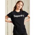 superdry t-shirt core t-shirt met logo zwart