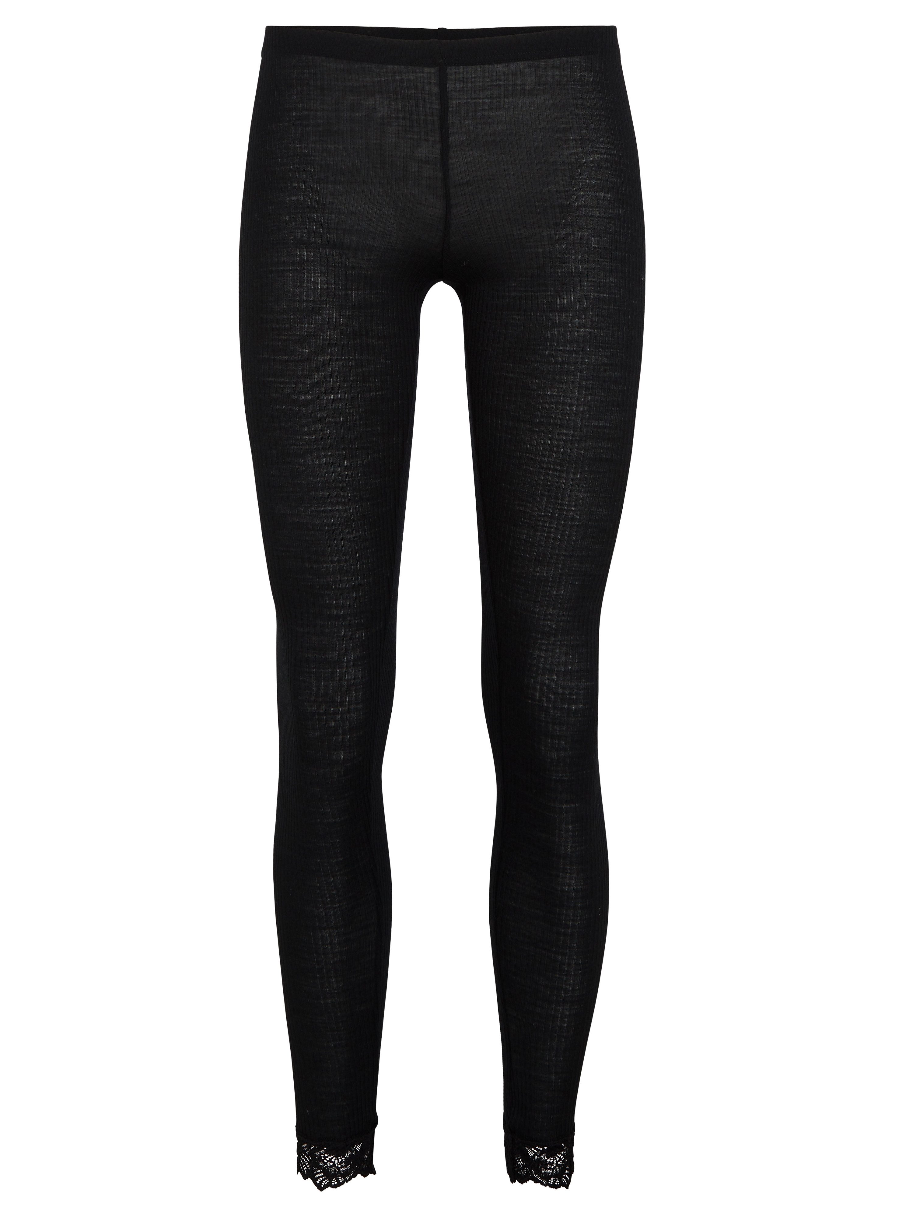 CALIDA Legging Silky Wool Joy met kanten zoom