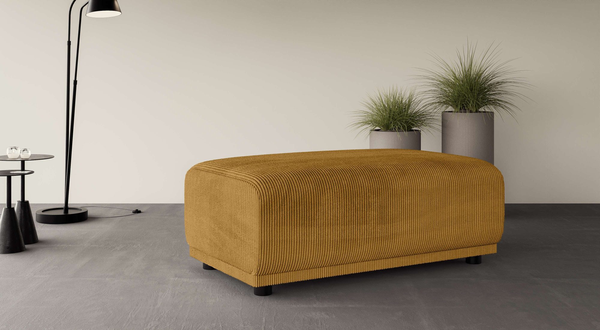 Home affaire Hocker Tammo passend bij de serie, ook in cord en bouclé hockers geel