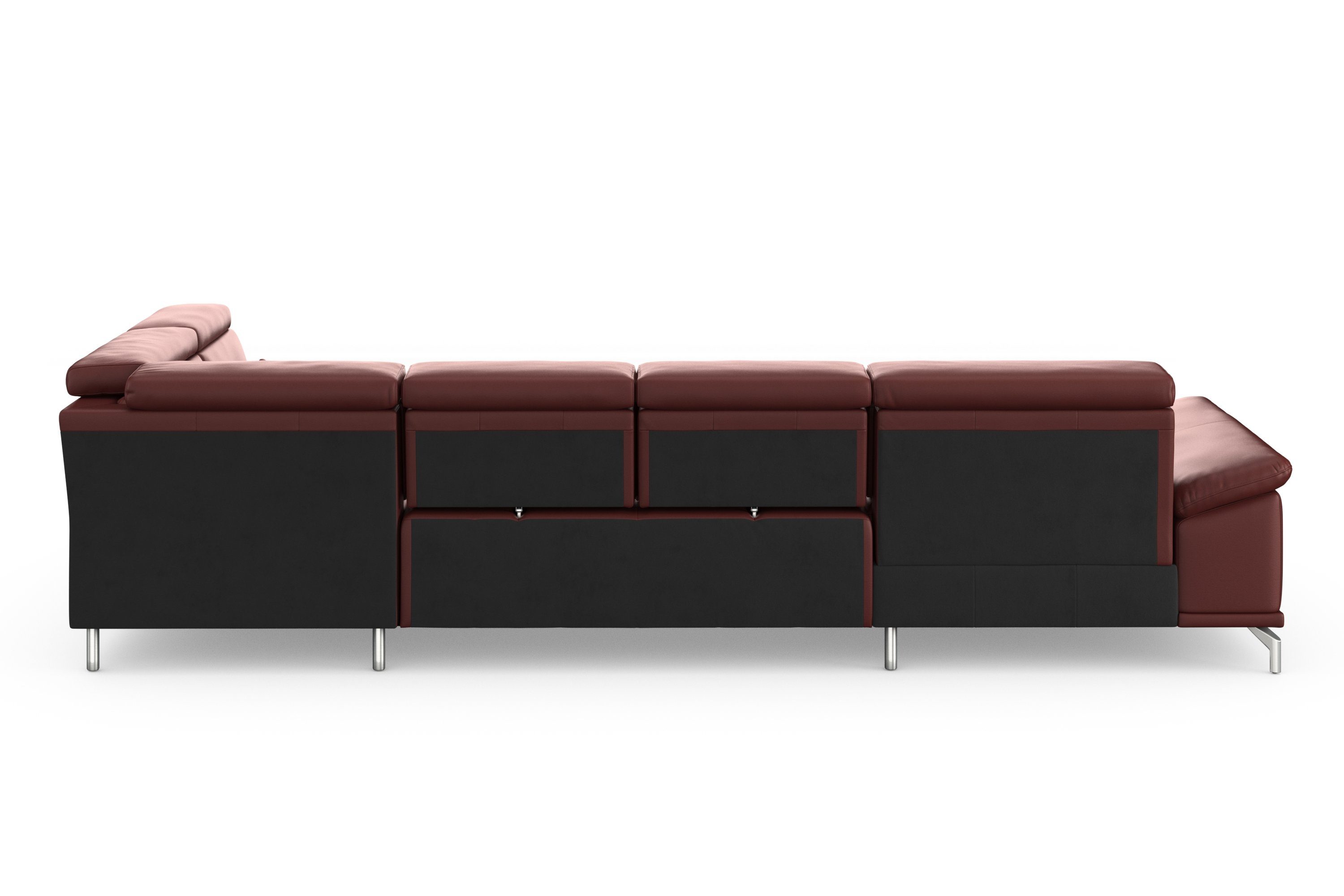 sit&more Zithoek Cabrio U-vorm, met zitdiepteverstelling, arm- en hoofdsteunverstelling