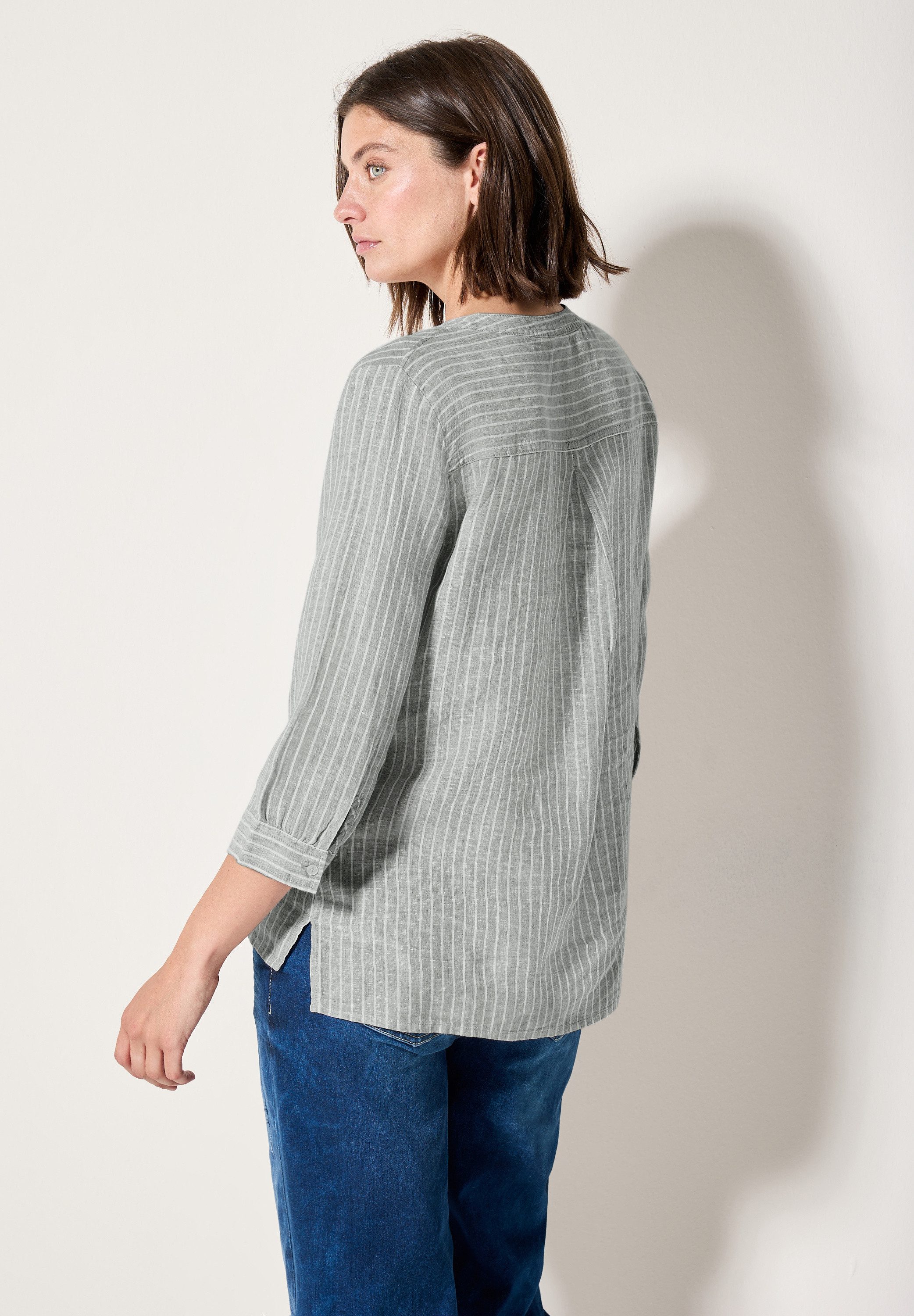 Cecil Blouse zonder sluiting in streep-look