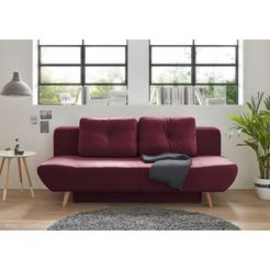 couch ♥ bedbank klopt goed is snel en eenvoudig te veranderen in een comfortabel bed, inclusief bedkist rood