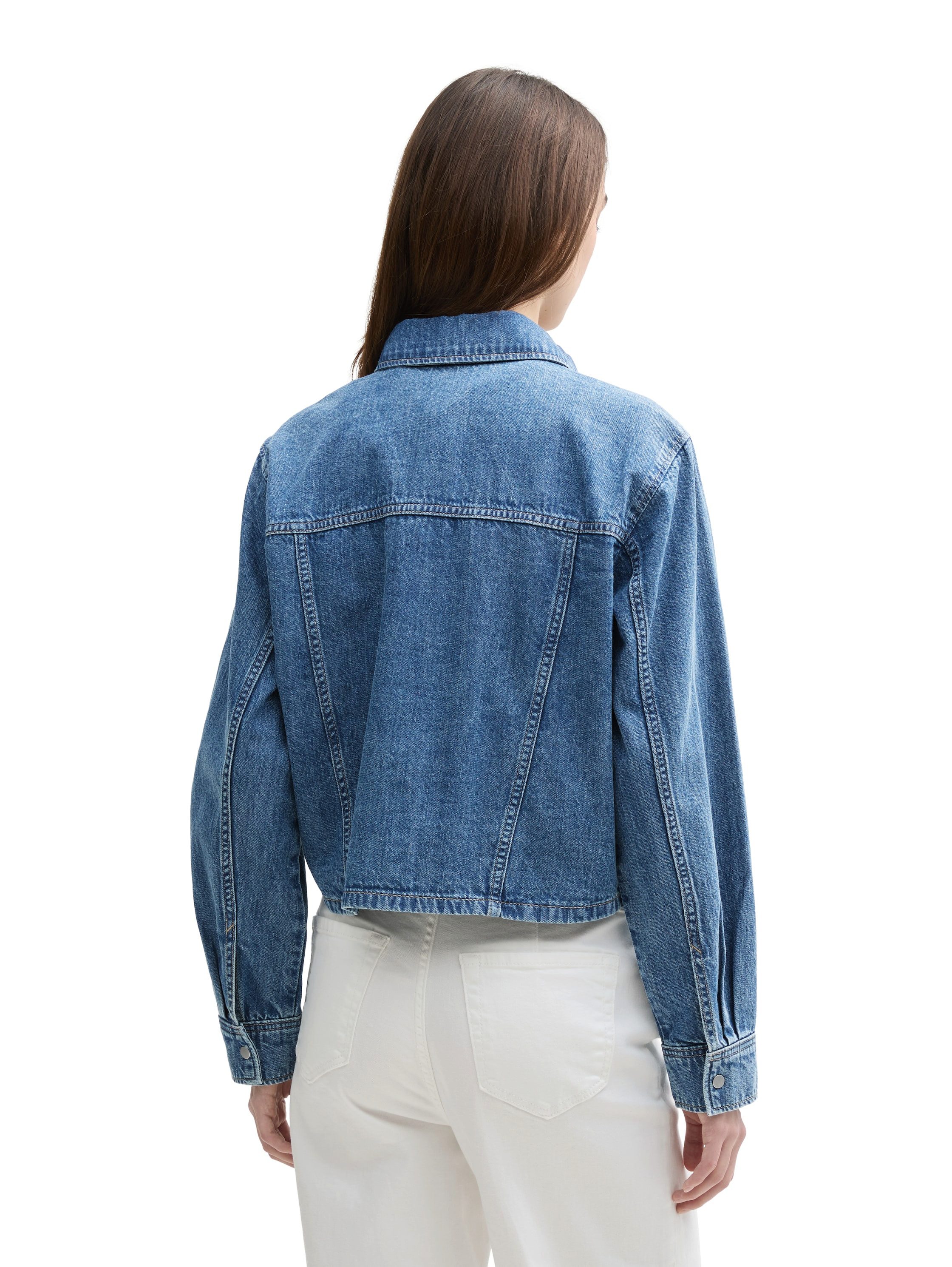 Tom Tailor Denim Jeans blouse met borstzakken