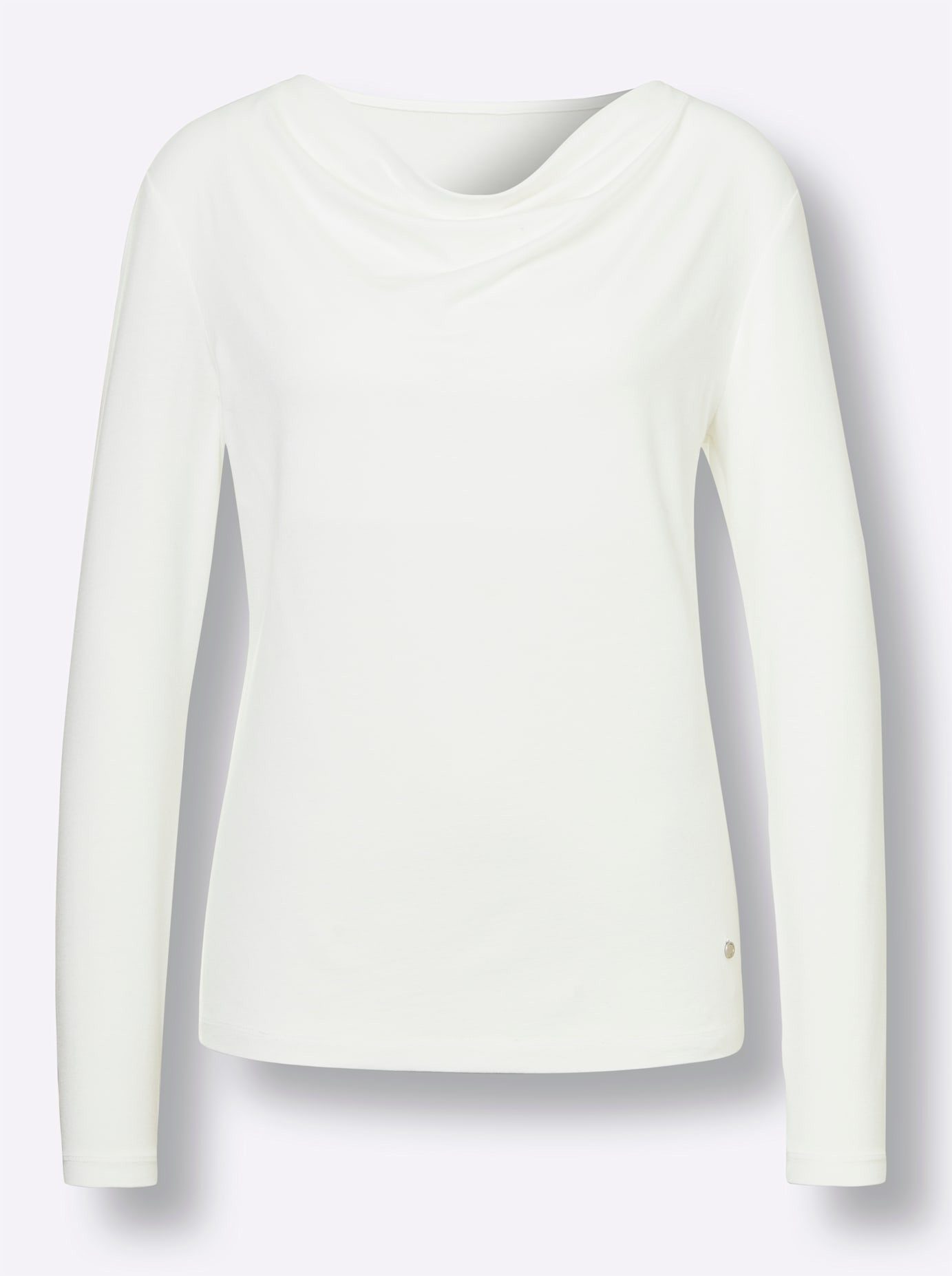 CREATION L PREMIUM Shirt met cascadehals Modal-shirt (1-delig)