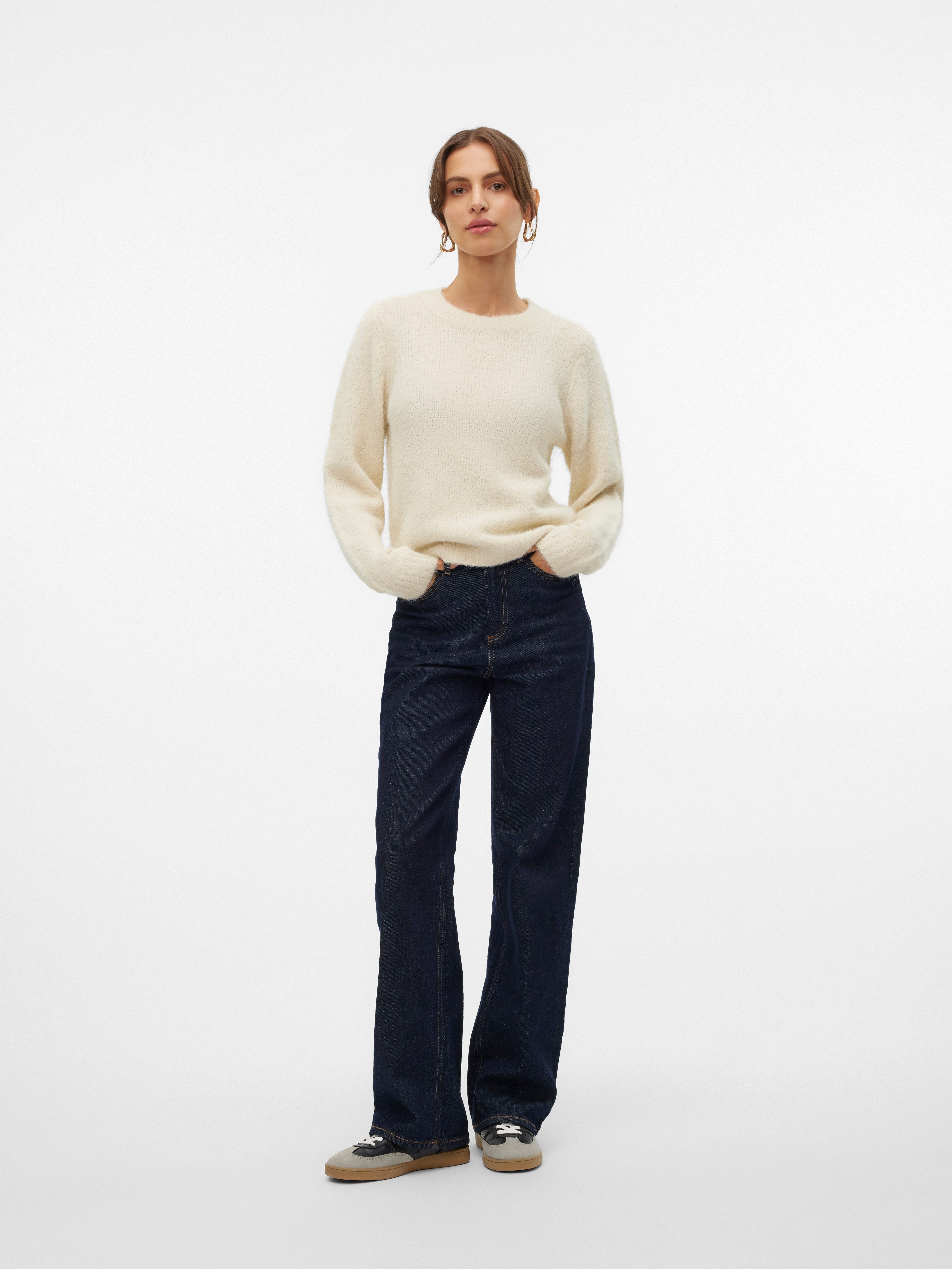 Vero Moda Gebreide trui VMNOVAH LS O-NECK PULLOVER GA NOOS