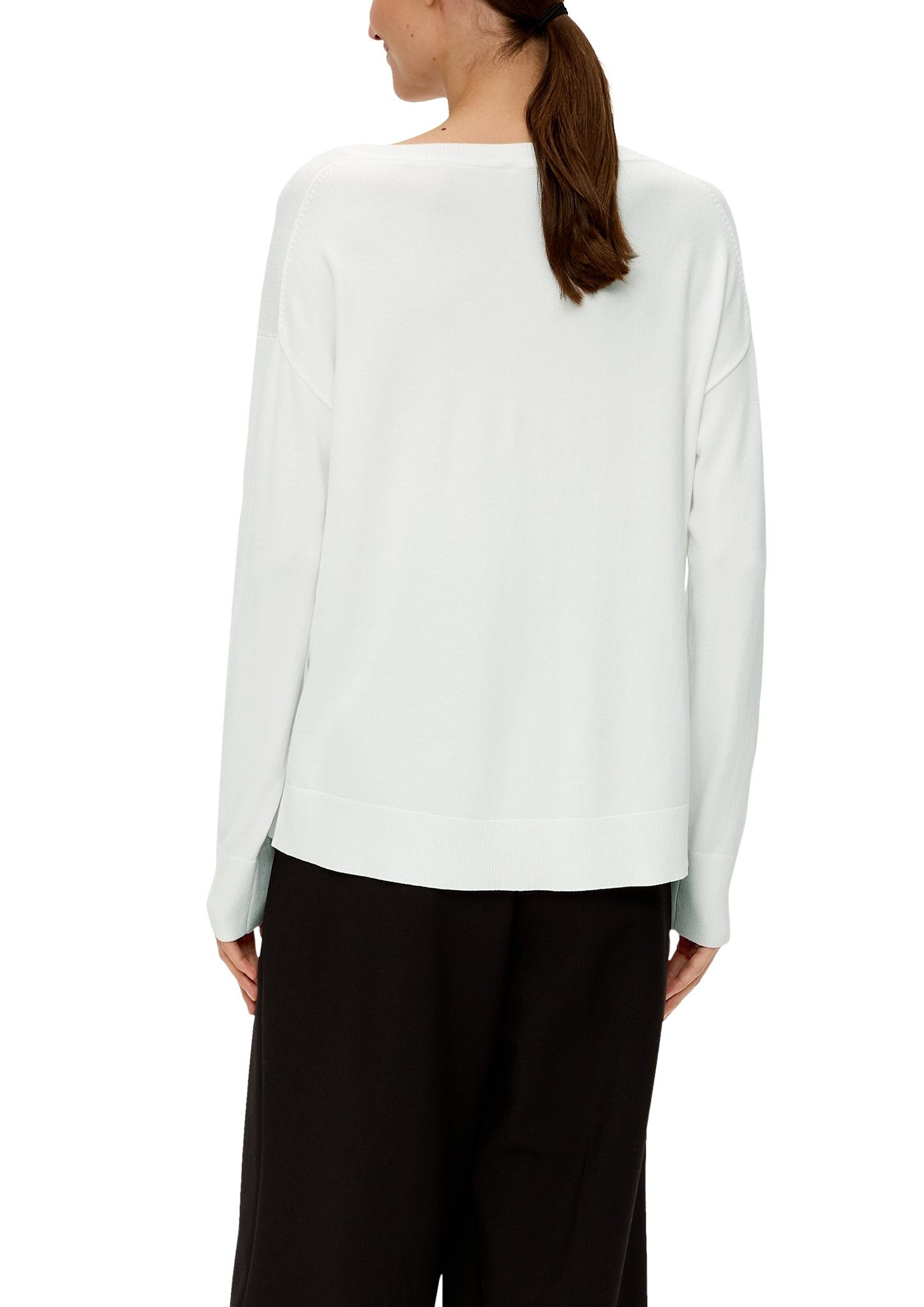 s.Oliver BLACK LABEL Lange trui met drop-shoulder look