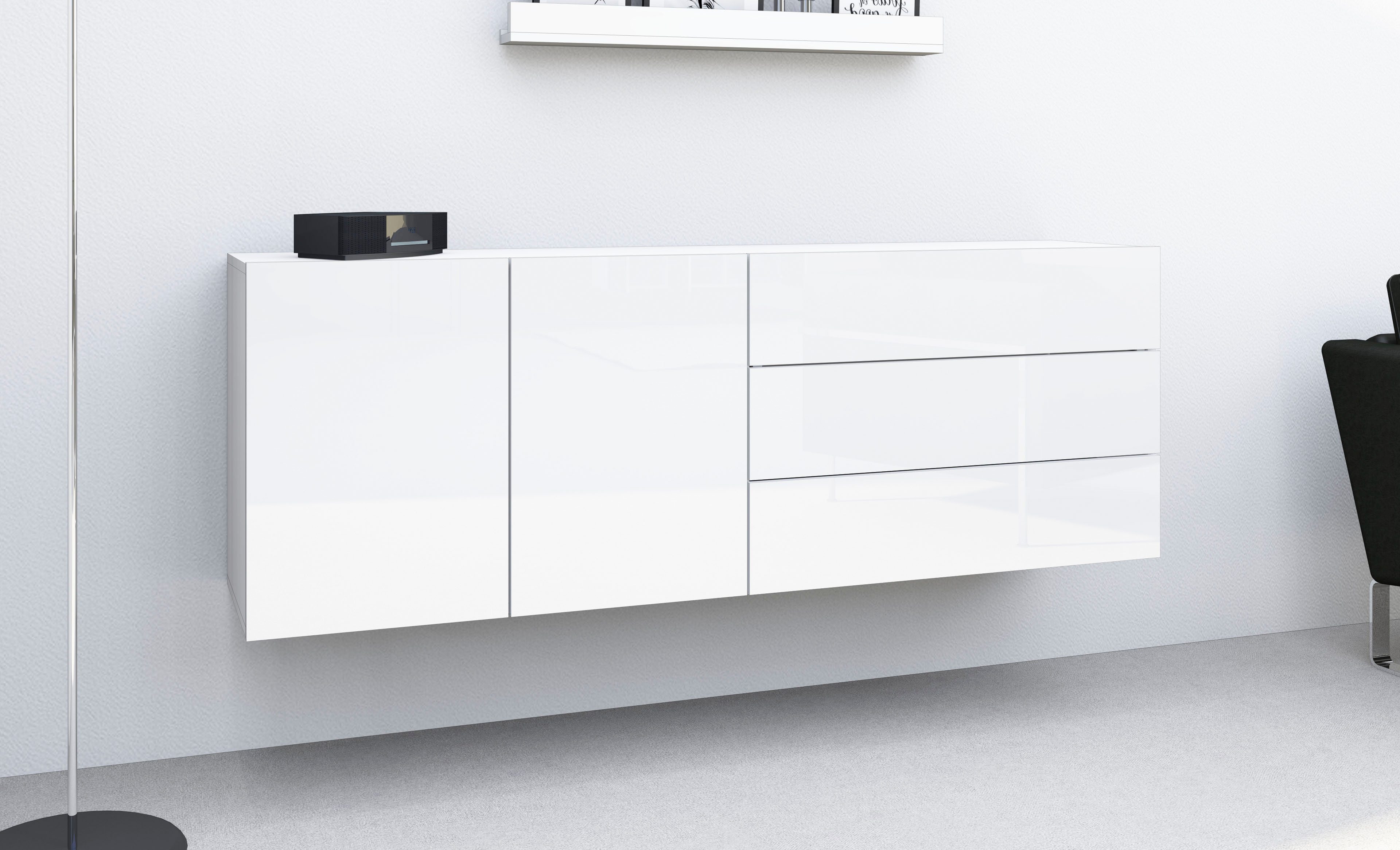 borchardt Möbel Dressoir Sophia Breedte 152 cm, staand en hangend te monteren