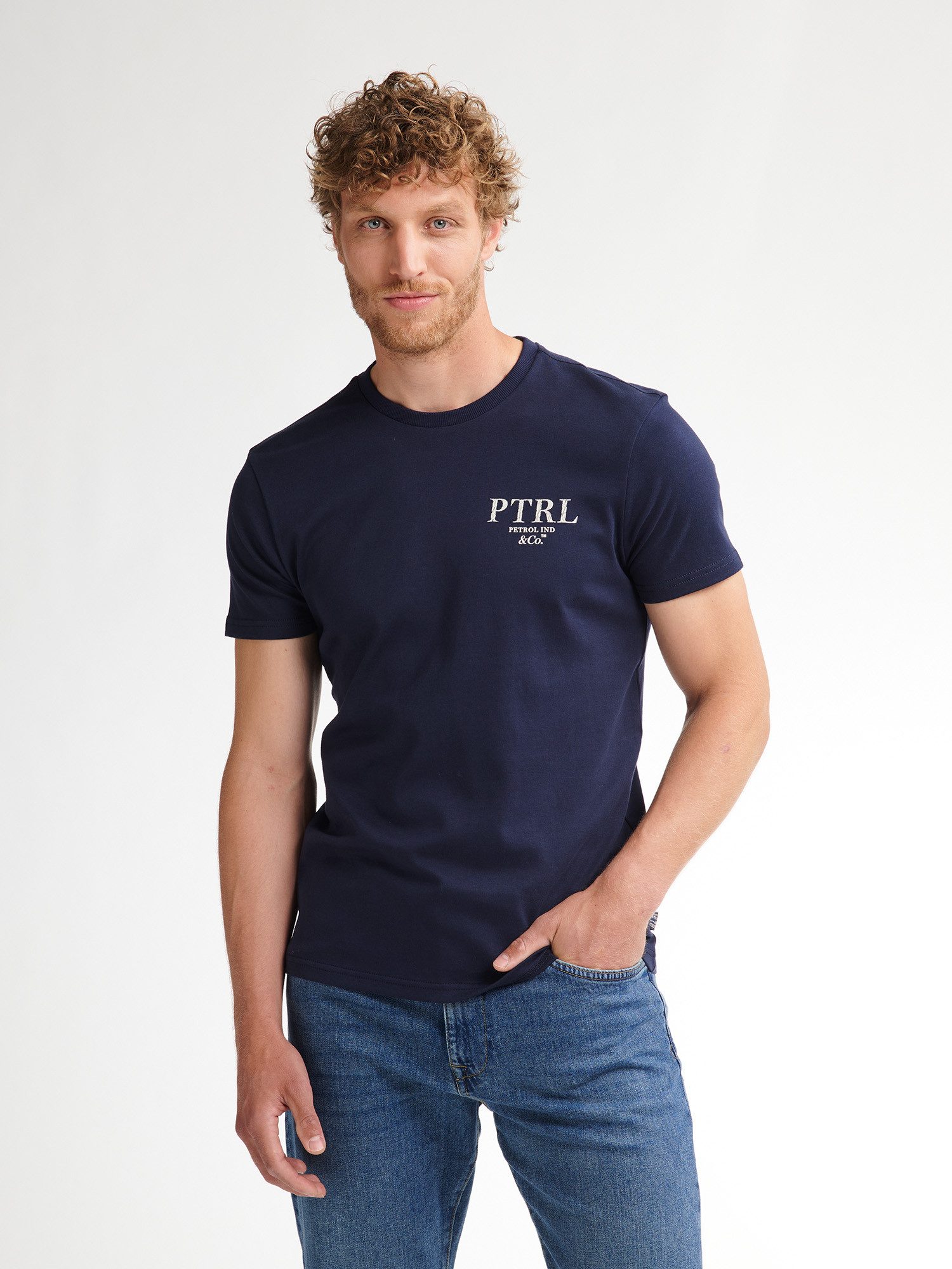Petrol Industries T-shirt heren t-shirts maat S blauw