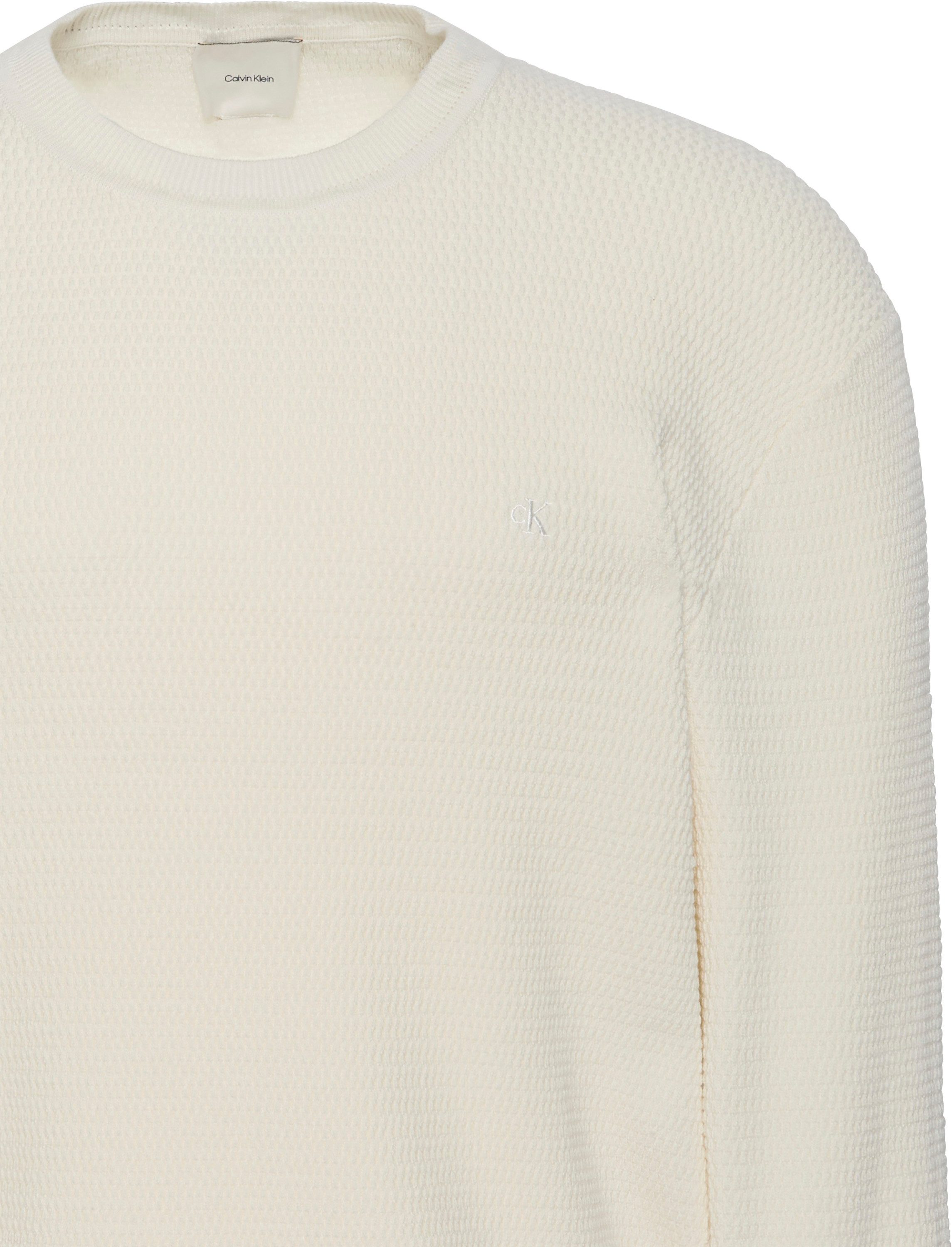 Calvin Klein Gebreide trui LS TXTR CTTN CRWNK S