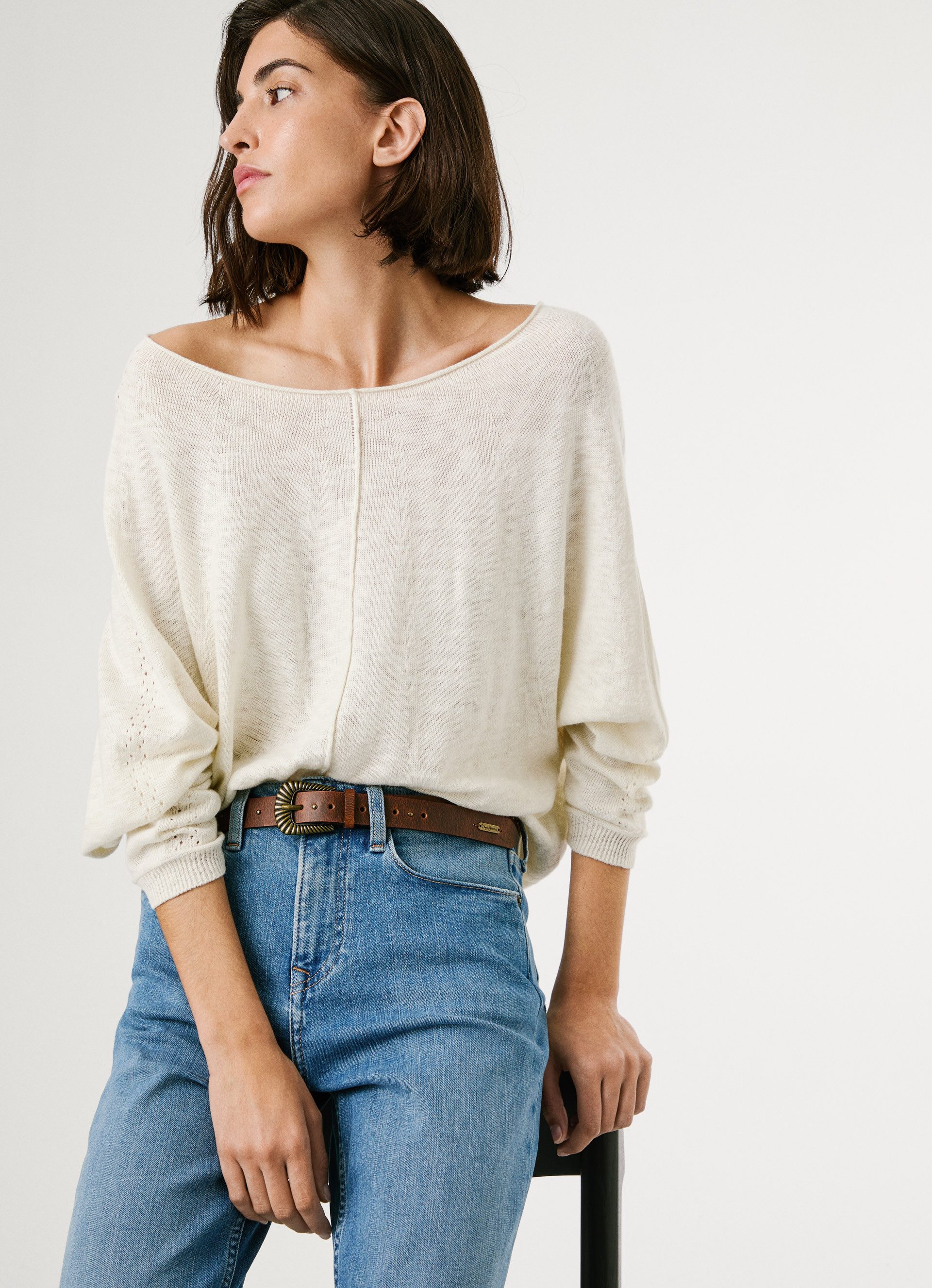 Pepe Jeans Gebreide trui CANDELA met ajourmotief