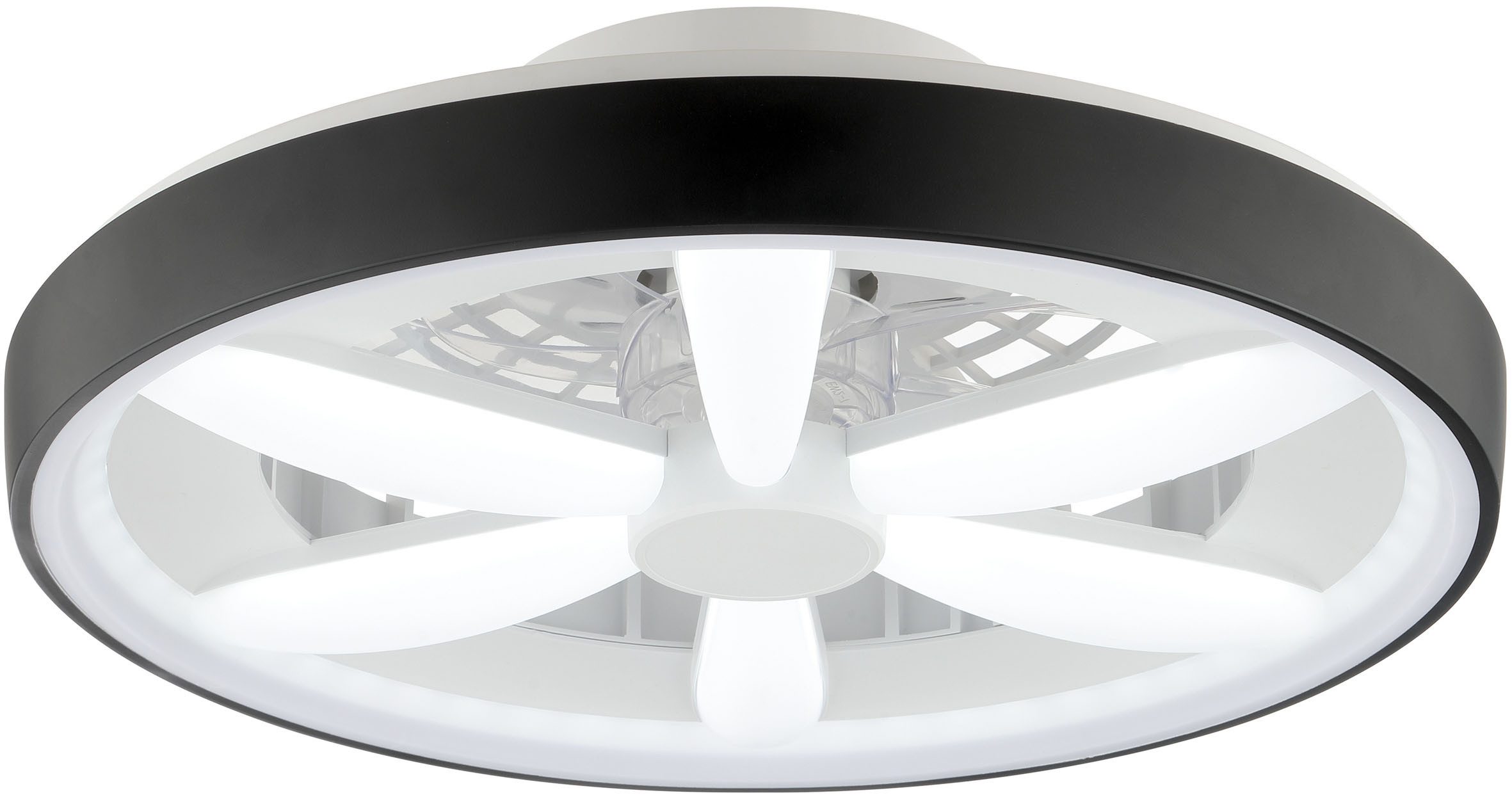 Brilliant Leuchten Led-plafondlamp Gaiano Ø 48cm met ventilator, 6400 lm, dimbaar, RGB, 2700-6500 K