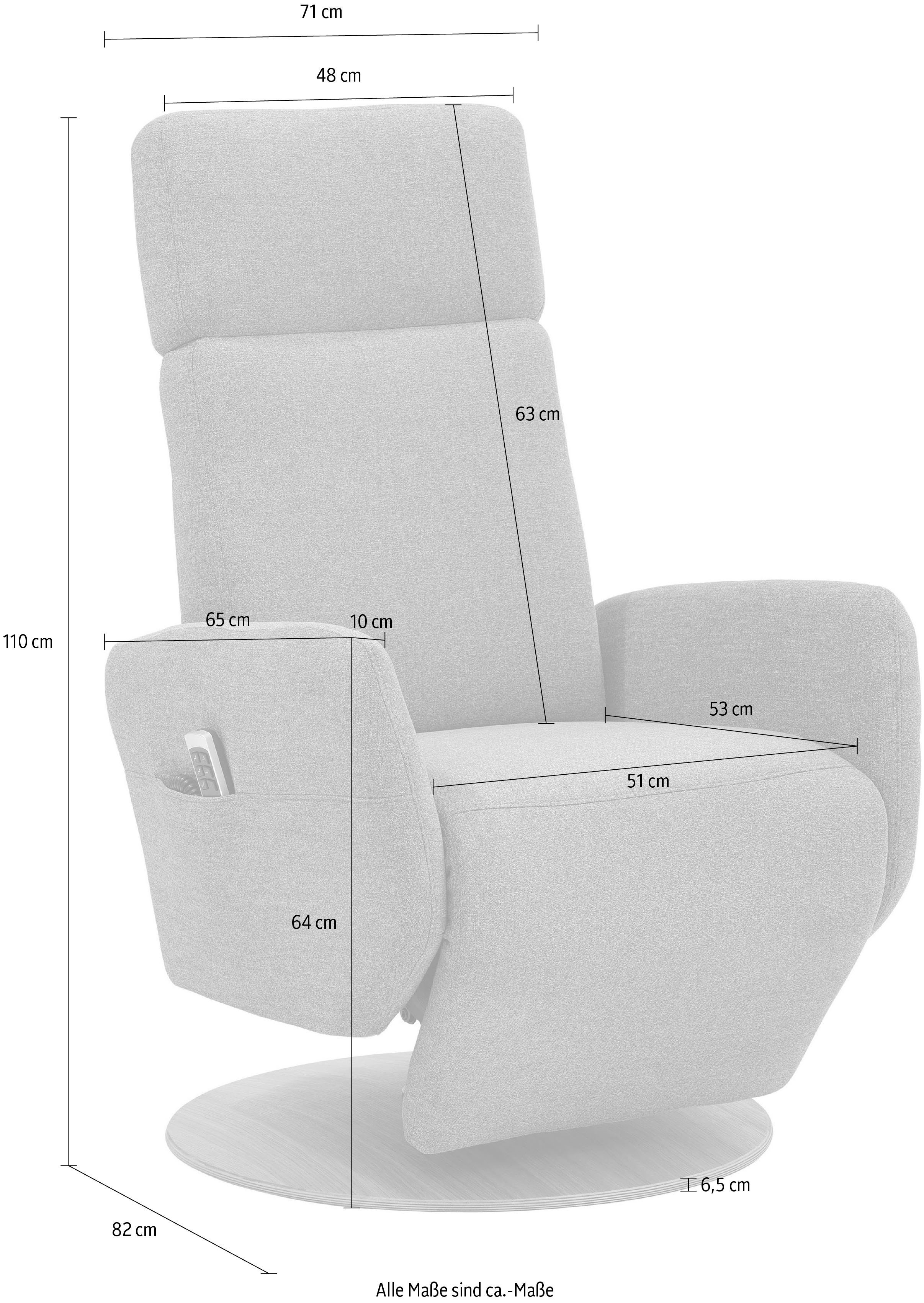 sit&more Relaxfauteuil Cobra naar keuze met 2 motoren, 2 motoren en accu of met 2 motoren