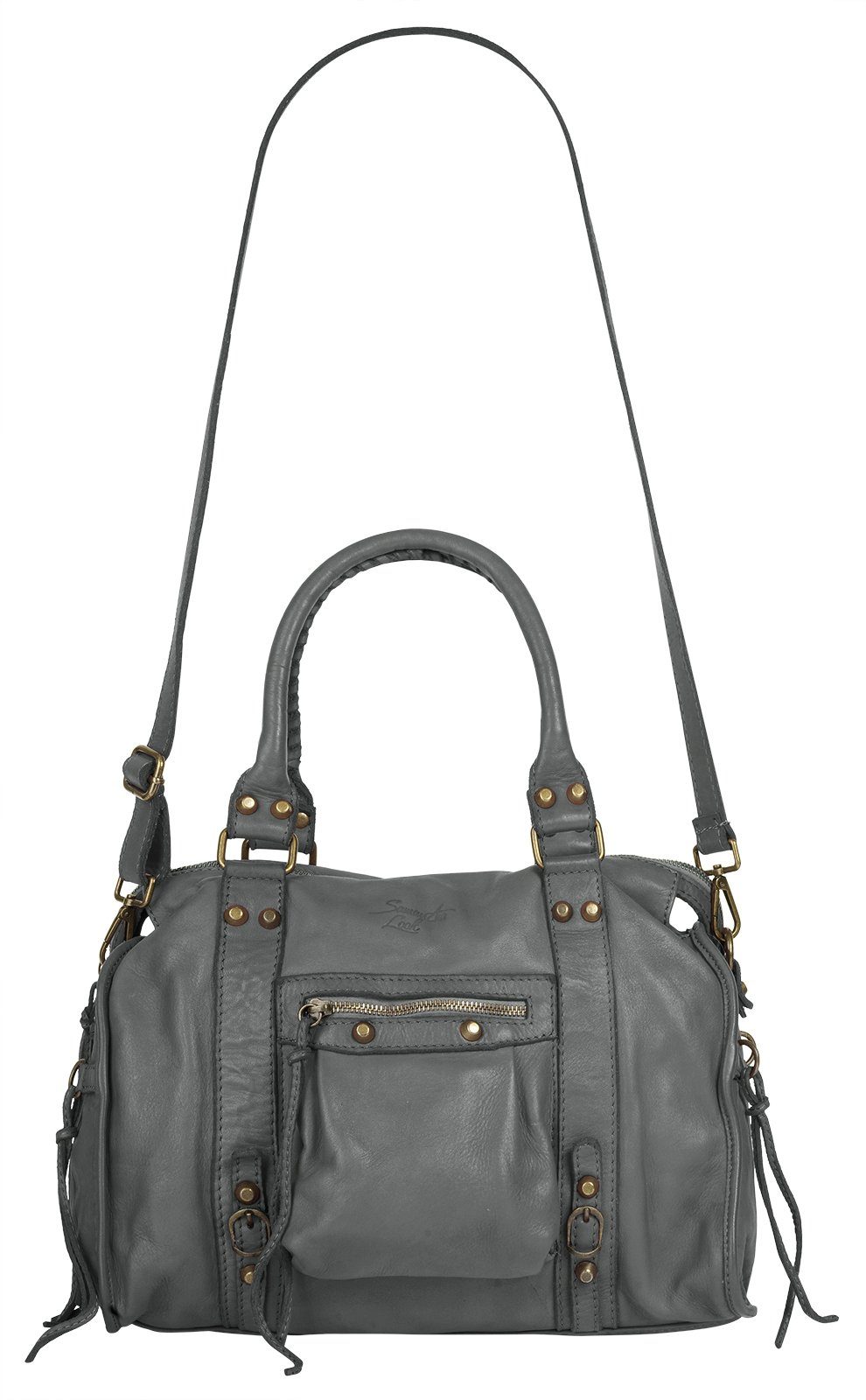 Samantha Look Shopper echt leer, made in italy (1-delig)