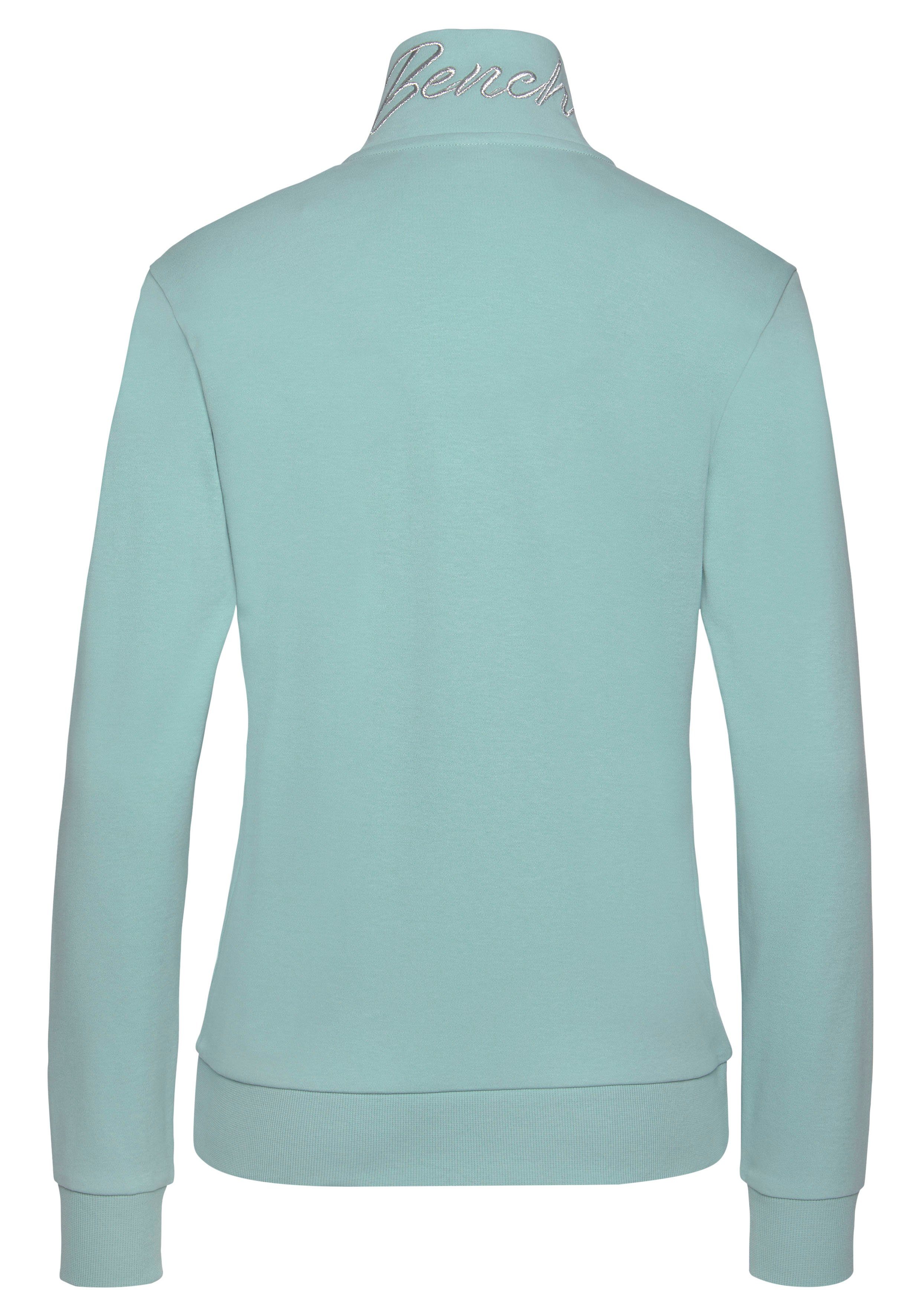 Bench. Loungewear Sweatvest met logo-borduurwerk op de staande kraag, loungewear, loungepak