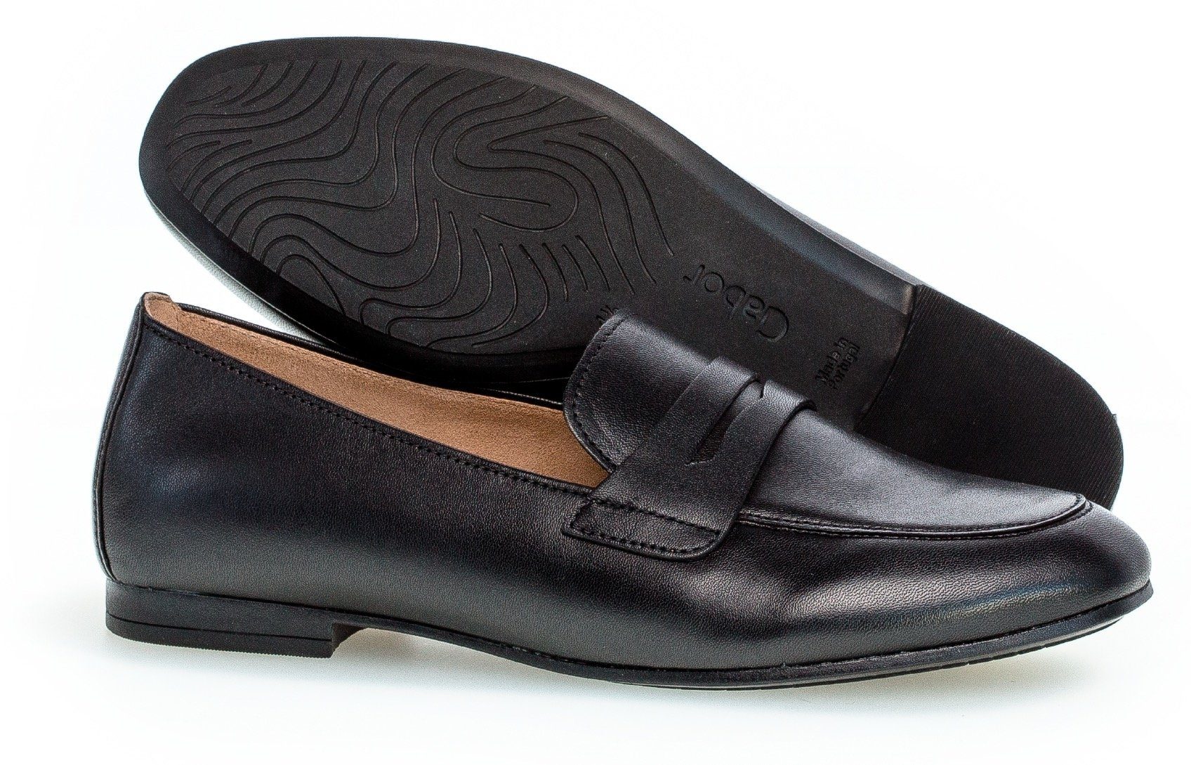 Gabor Loafers Slipper, business schoen met versierband en blokhak