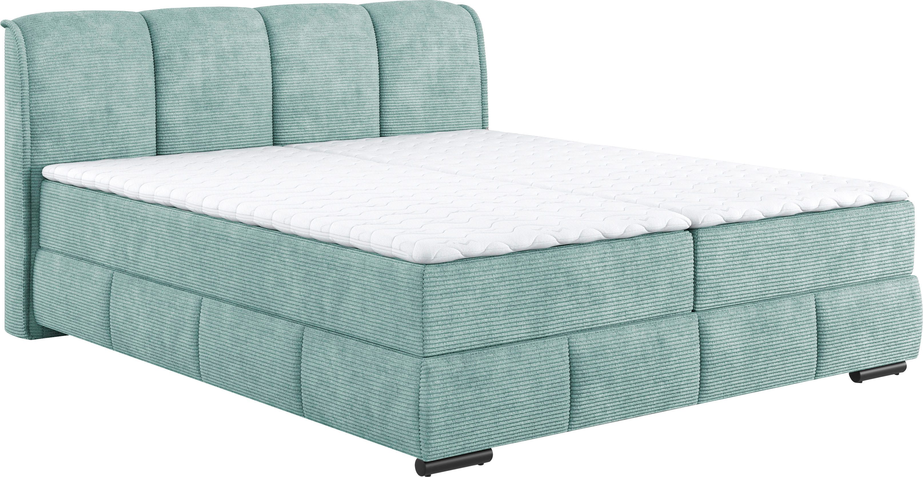 Mr. Couch Boxspring Bethany met bedkist, incl. matras Topmatras en sierkussen, in verschillende hardheden beschikbaar