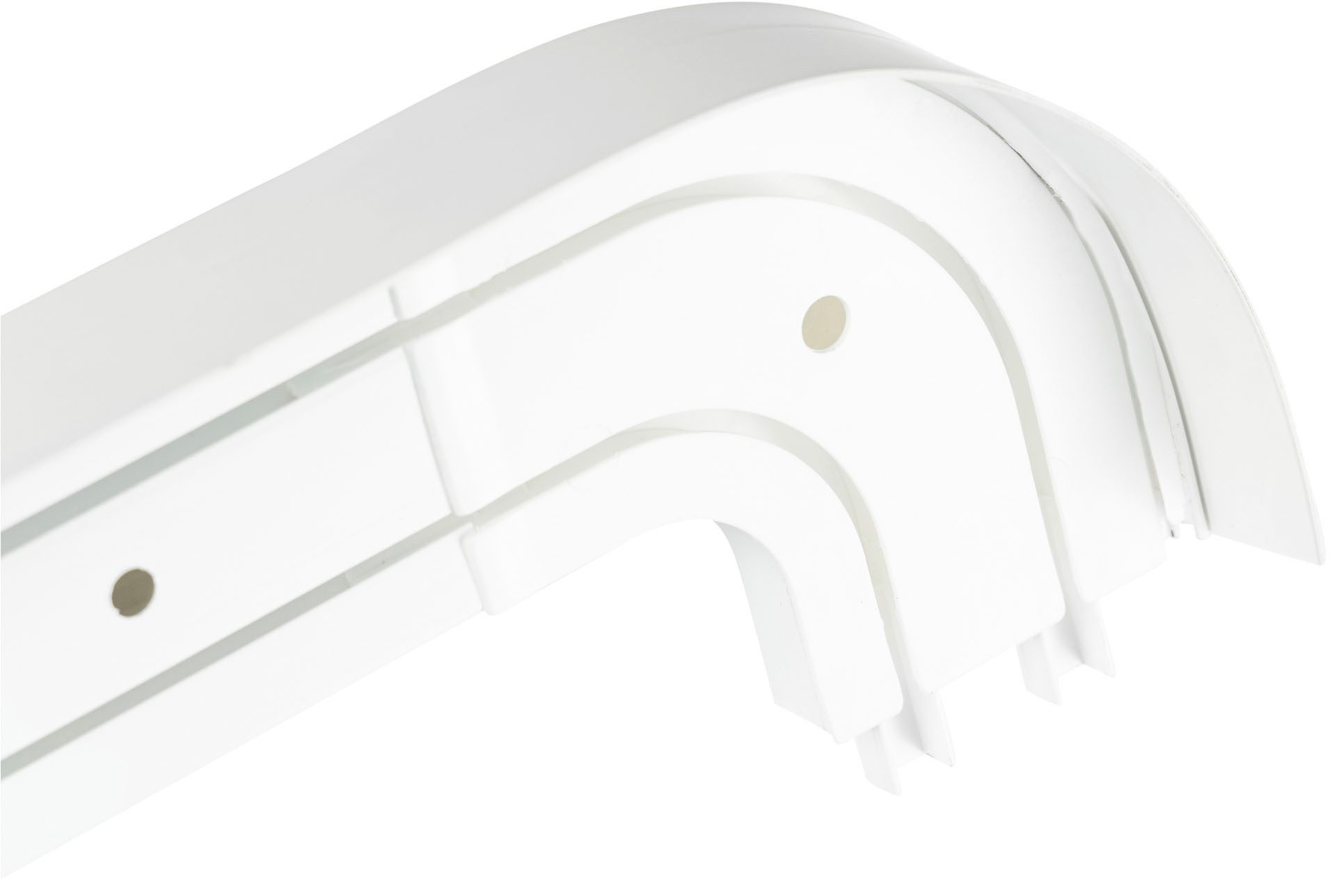 SN DECO GROUP Gordijnrail SH2 Set 2-lijn, incl. ronde bogen, afdekplaat 5 cm, voorgeboord, binnenloop (1 stuk)