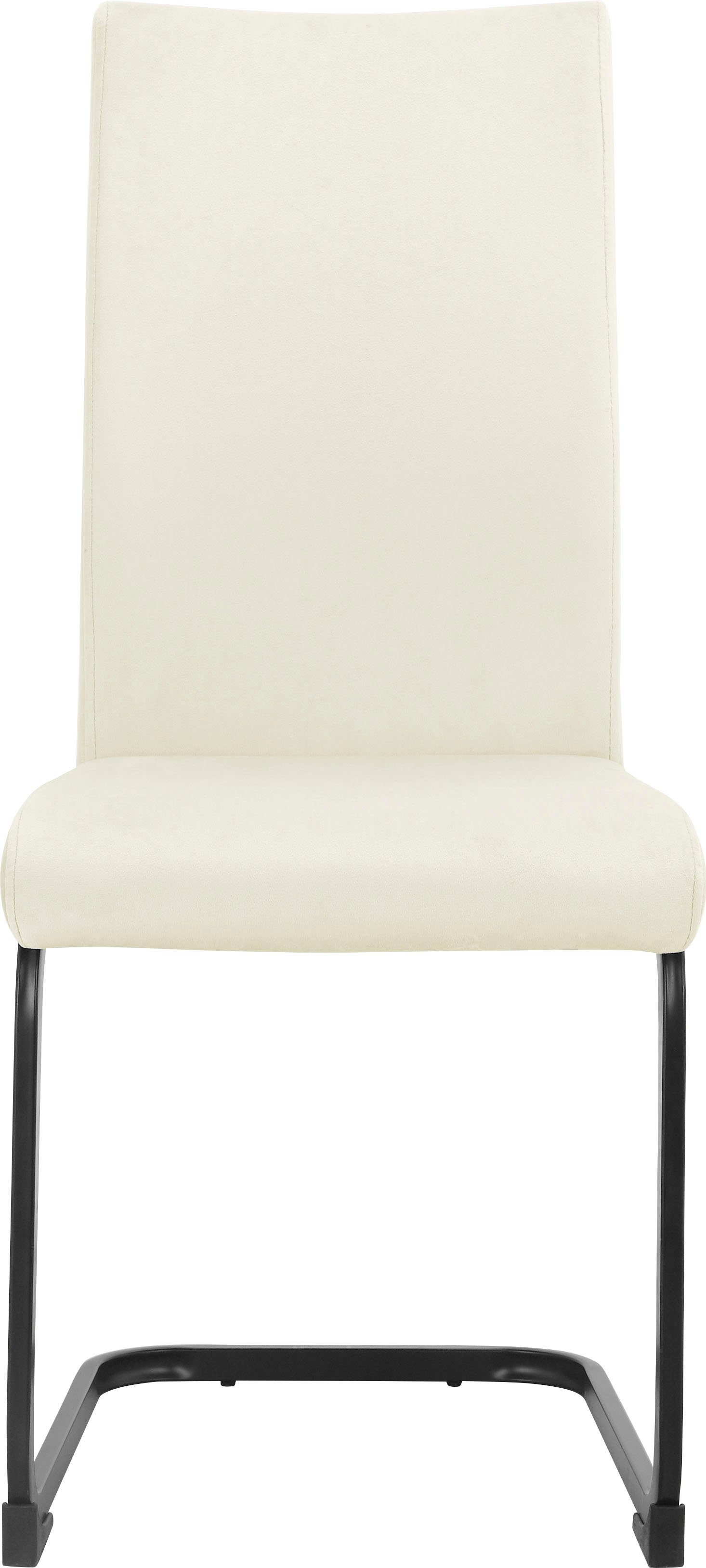 INOSIGN Eethoek Darcel/Danny glazen tafel Sledestoel eetkamerstoel, tafel met vaste plaat (set, 5-delig)