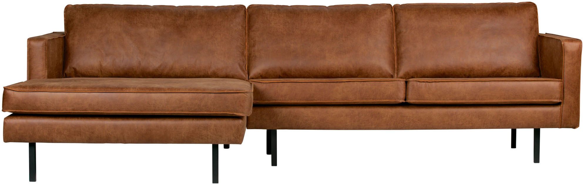 BePureHome Rodeo Chaise Longue Links Cognac