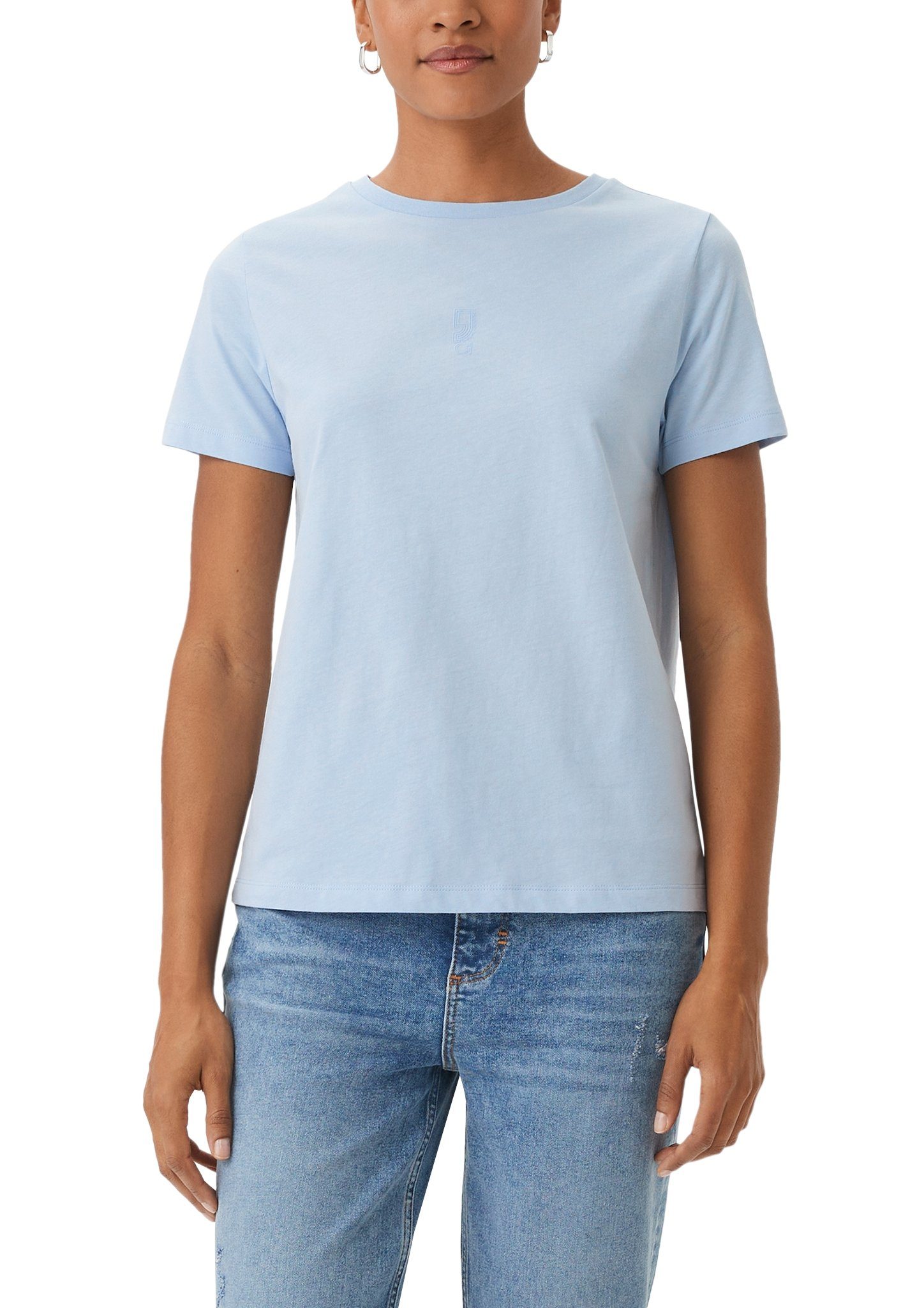 Comma T-shirt met print op borsthoogte