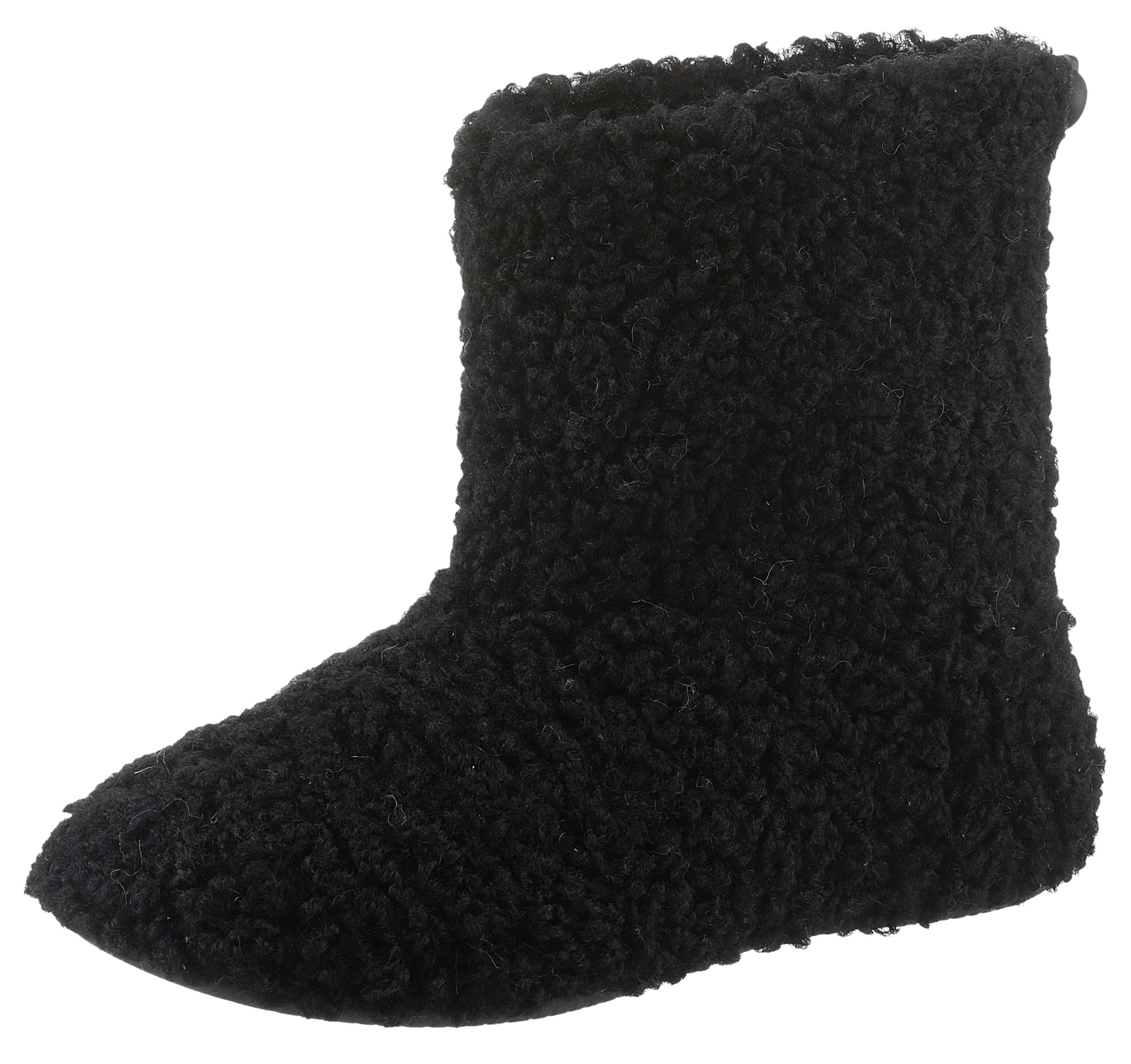 VERBENAS Pantoffels Yaiza Curly homeslipper, instaplaarzen, pantoffel in knuffel-uitstraling