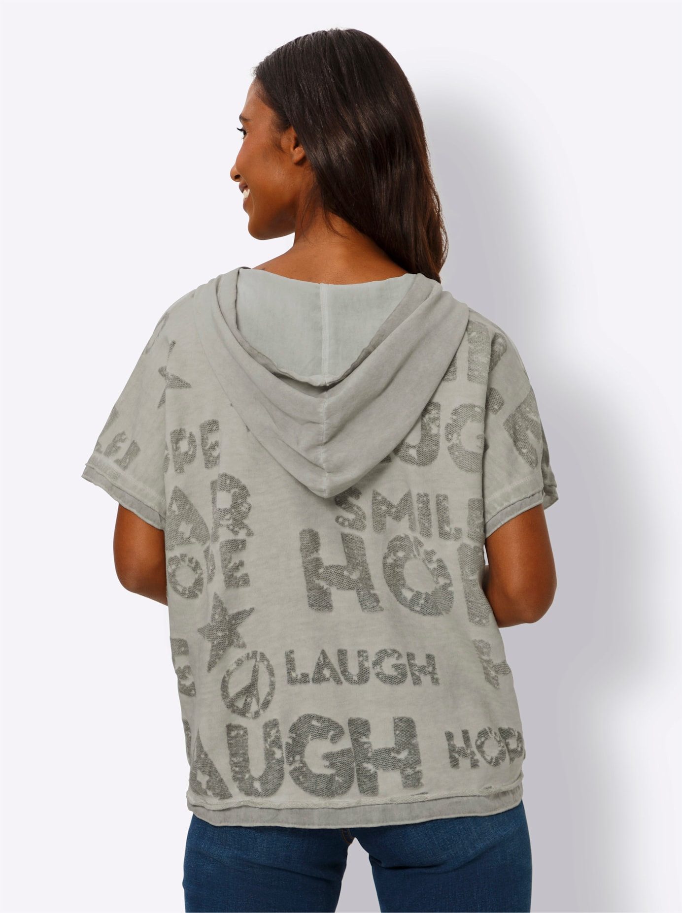 heine Shirt met korte mouwen Capuchonshirt (1-delig)