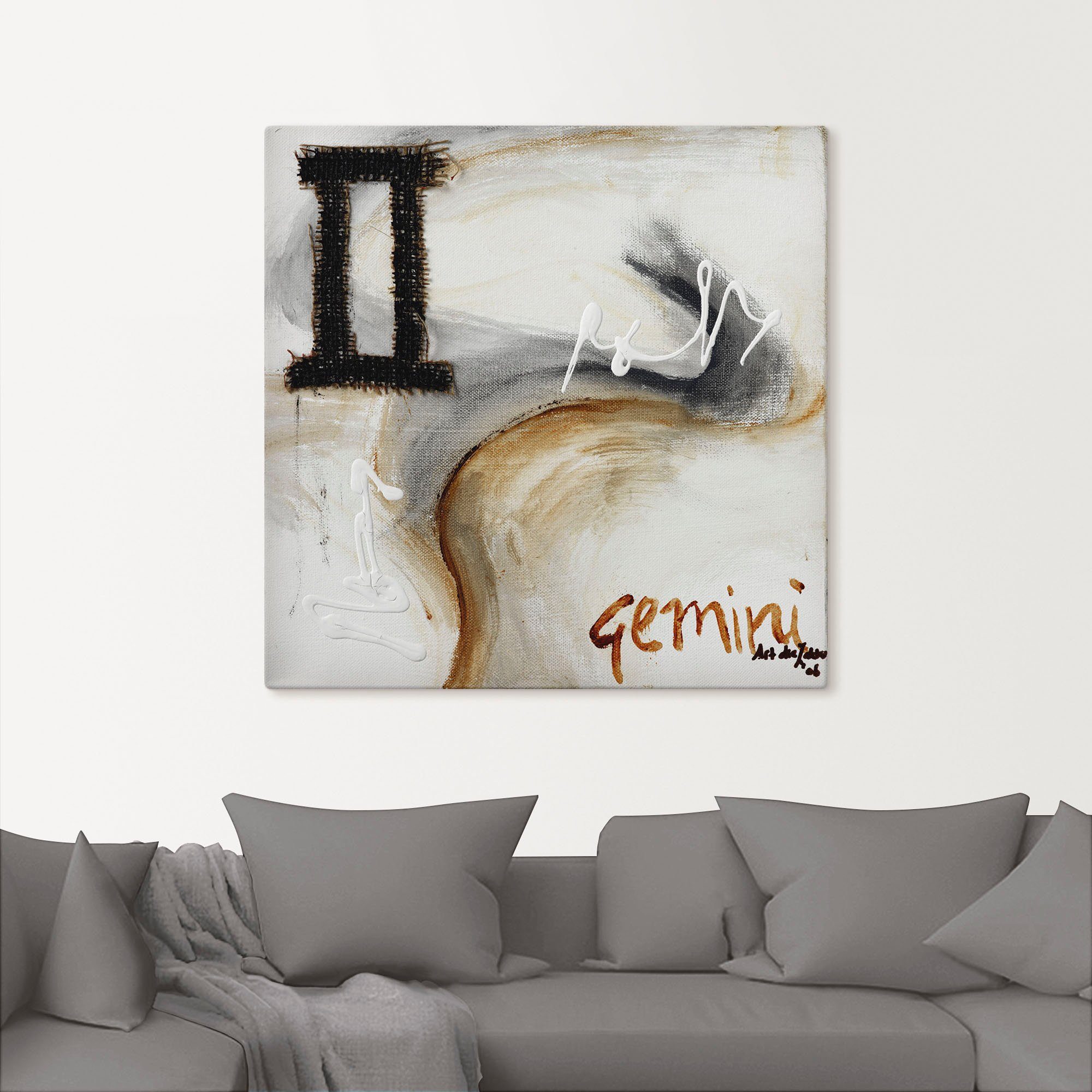 Artland Artprint Tweelingen als artprint op linnen, poster in verschillende formaten maten