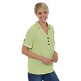 casual looks blouse met korte mouwen groen