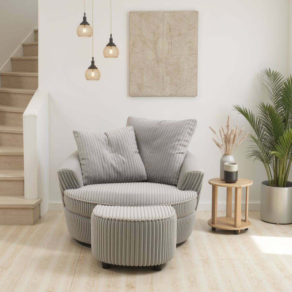 INOSIGN Draaibare fauteuil AMECA, loveseat XXL, leesstoel, grote stoel 122 x 126 x 76 cm (1 stuk)