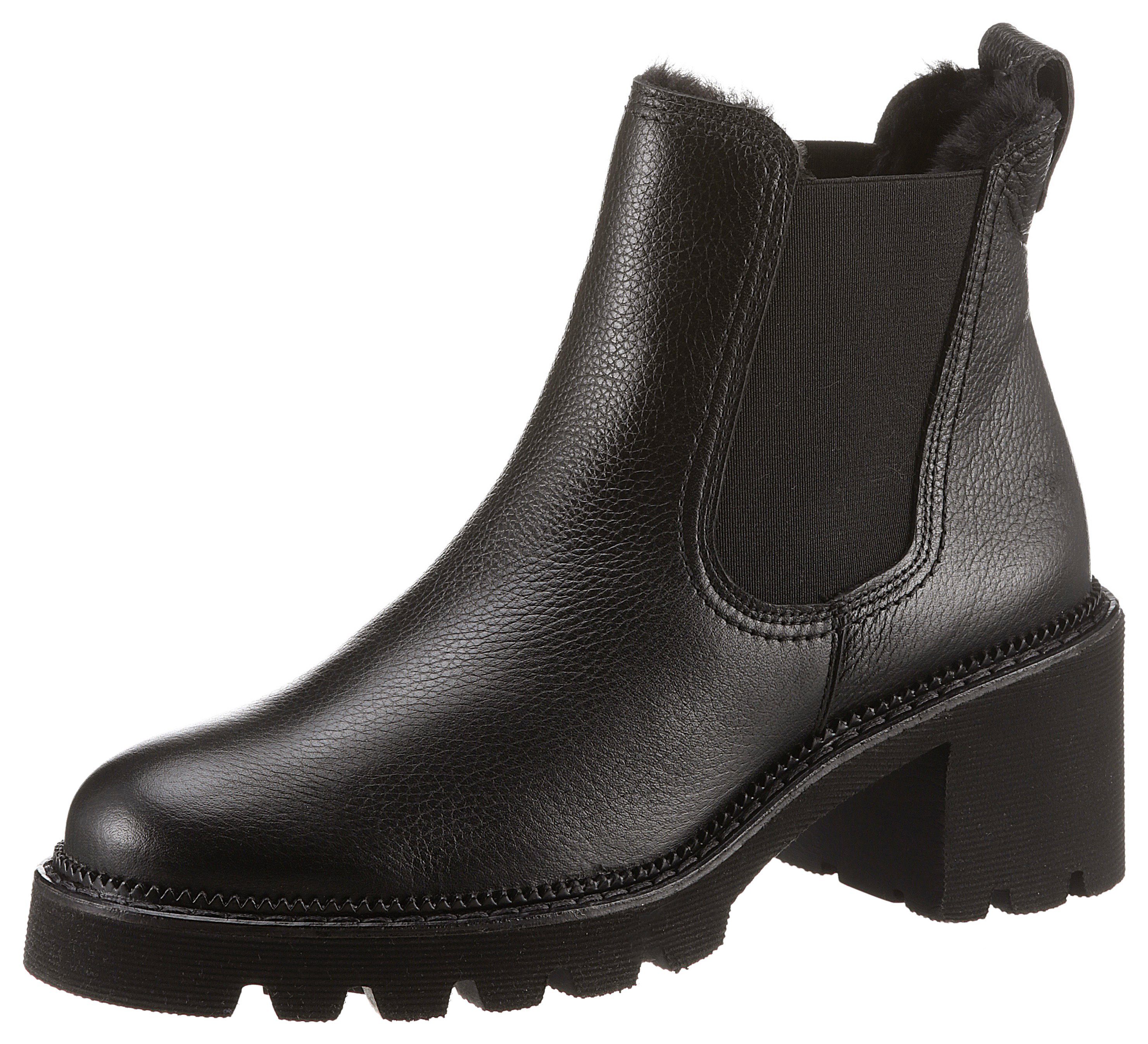 Paul Green Chelsea-boots winter ankle boots, block heel, with profile sole