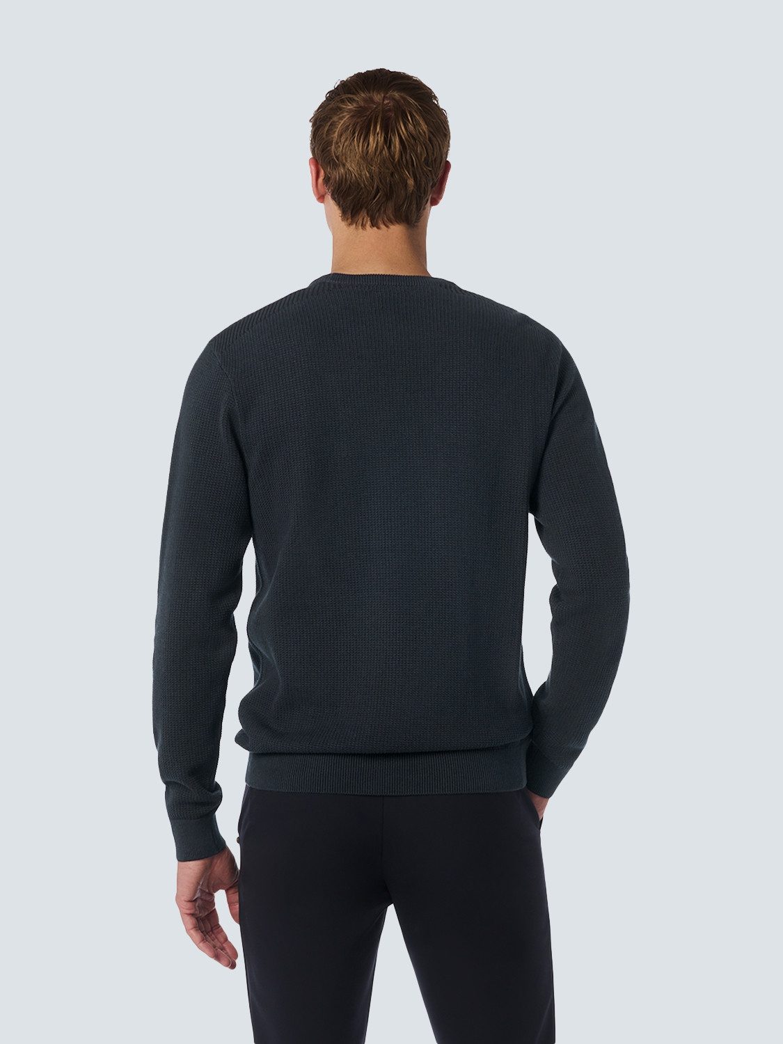 NO EXCESS Trui met ronde hals met jacquard-look