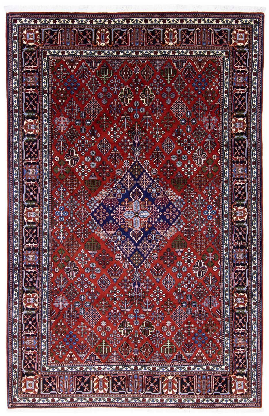 morgenland Wollen kleed Meymeh medaillon rosso 302 x 203 cm Uniek exemplaar met certificaat