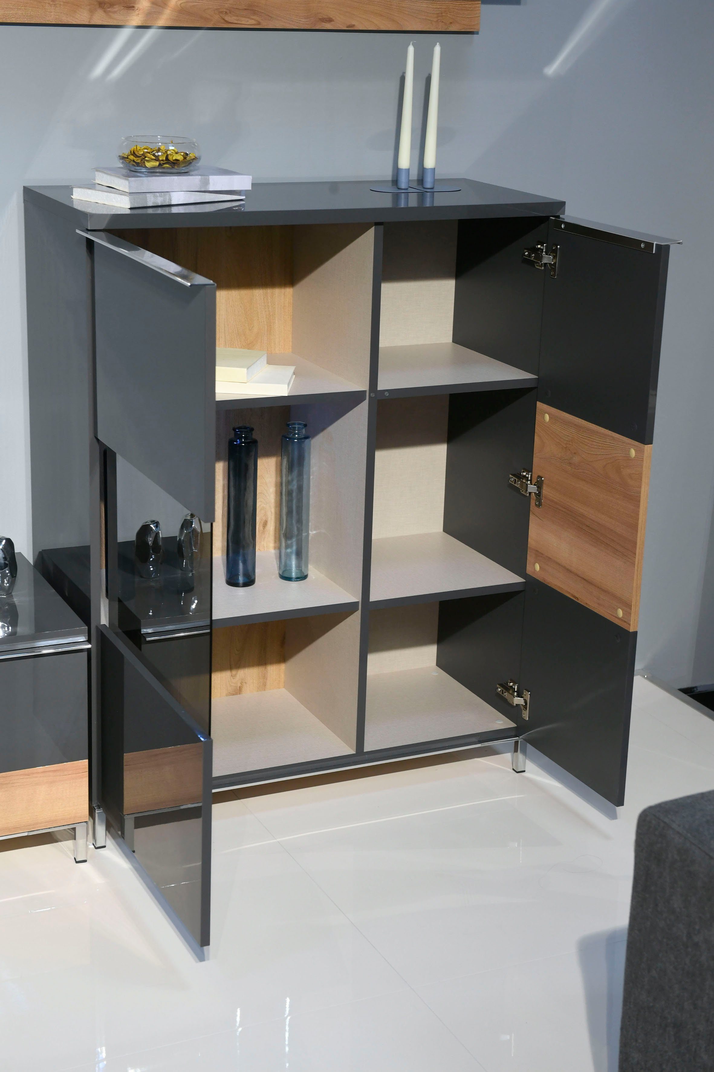 Places of Style Vitrinekast Onyx met soft close functie