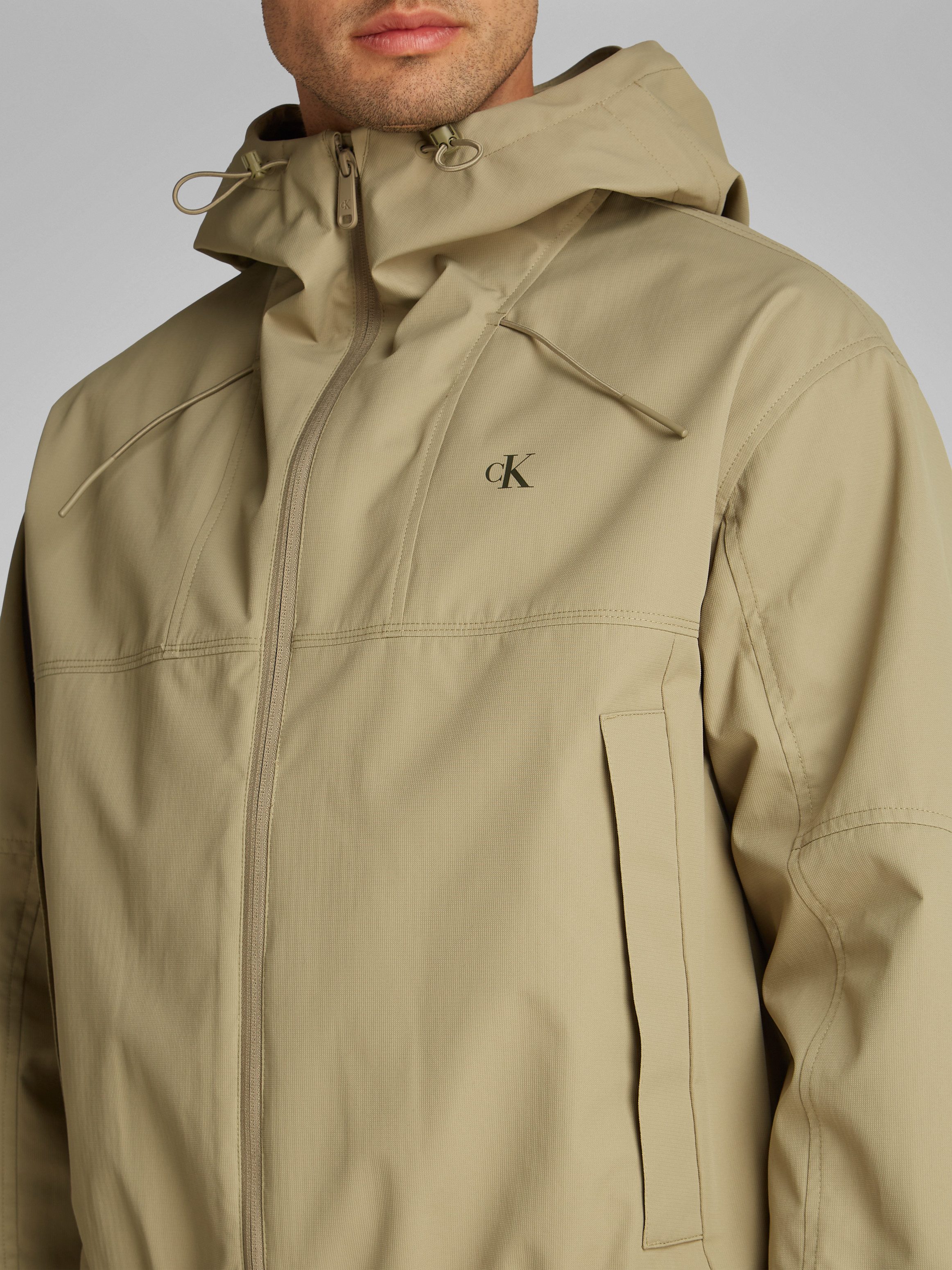 Calvin Klein Allweatherjack TECHNICAL JACKET Logodruk, steekzakken
