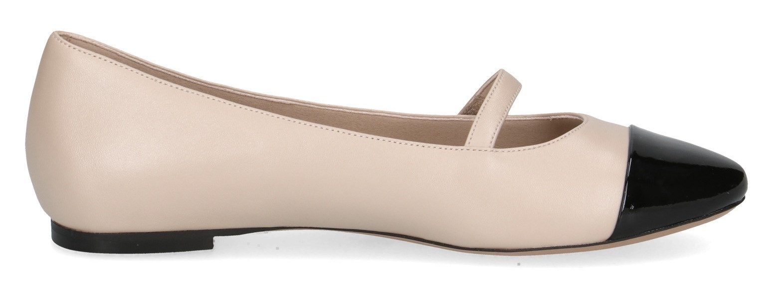 Caprice Ballerina's met riempje , comfort schoen, business schoen, flats met klittenbandriempjes