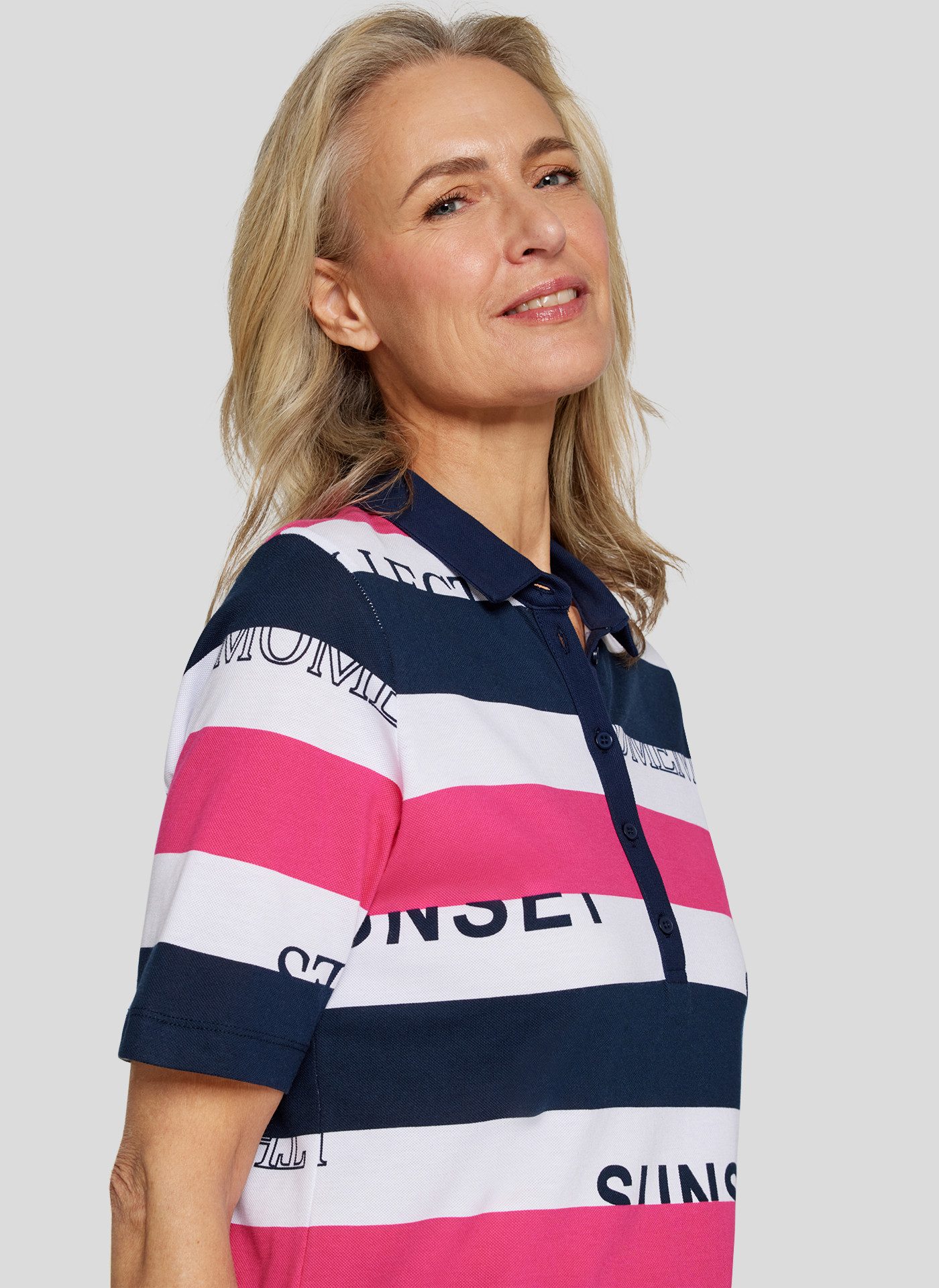 Rabe Poloshirt met colourblocking