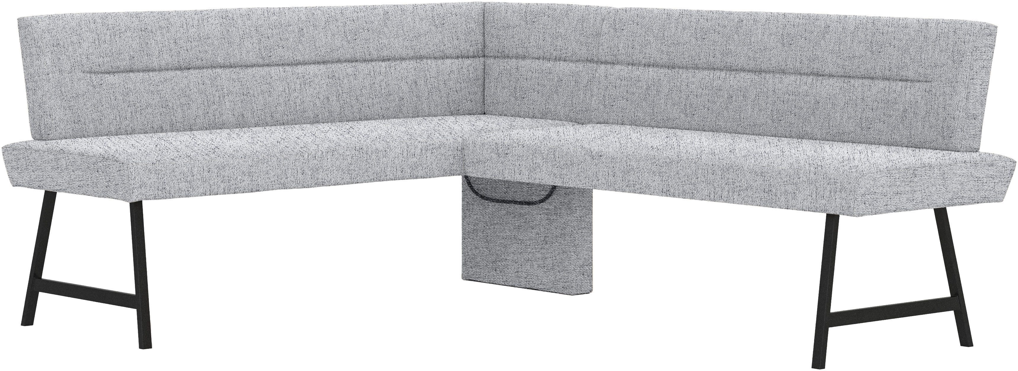 Home affaire Eethoek Sava Hoekbank met nosagvering in de zitting, massief eiken tafel (set, 4-delig)