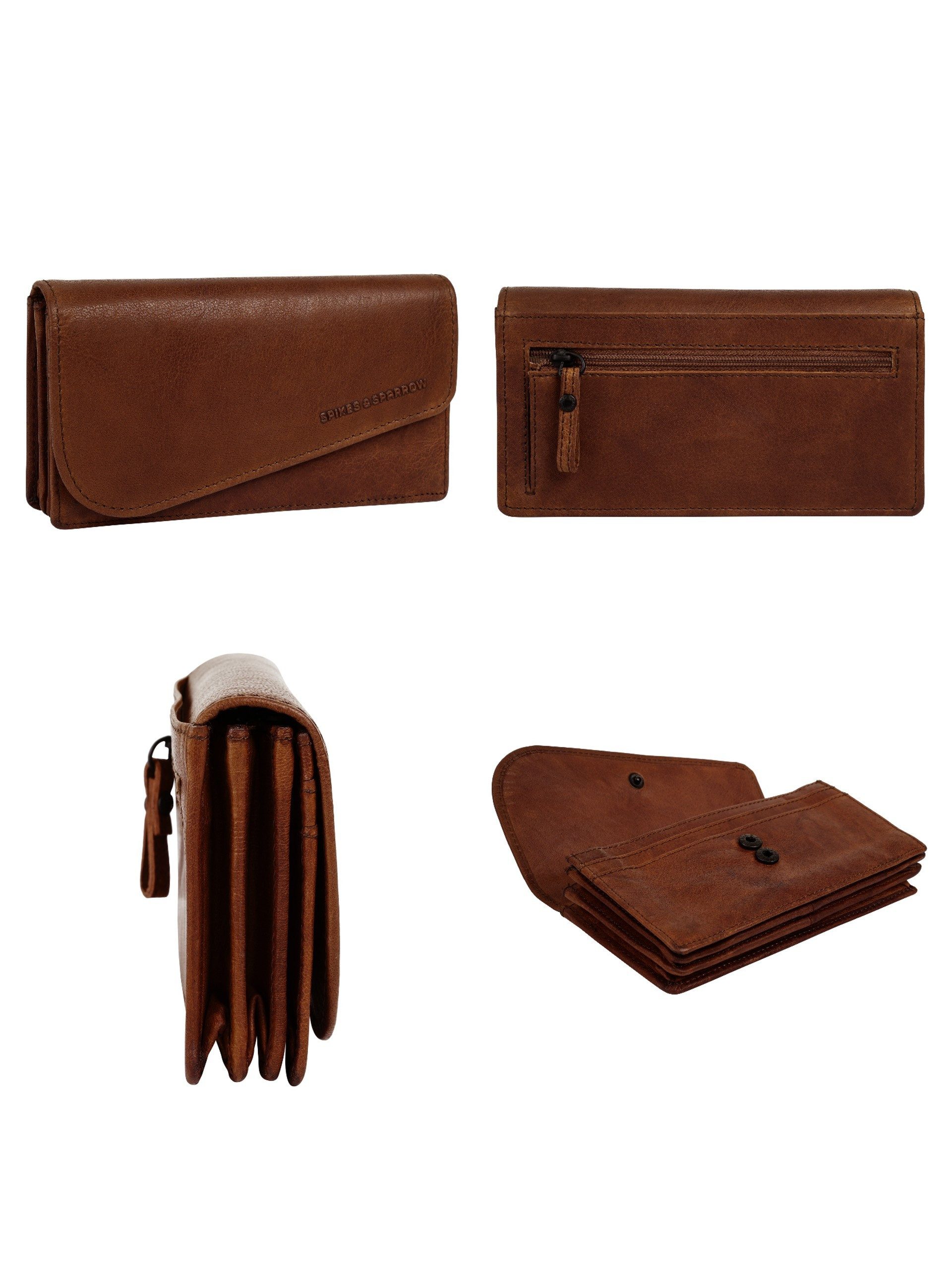 Spikes & Sparrow Portemonnee echt leder