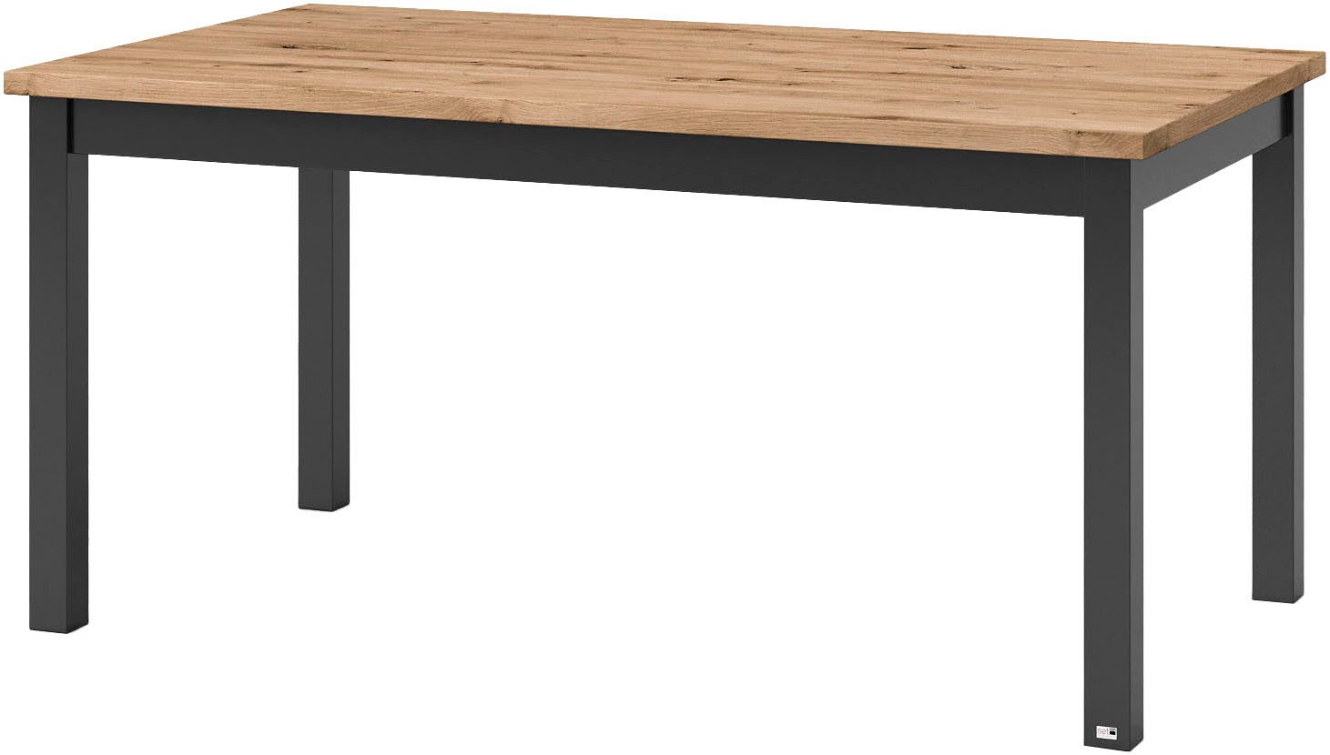 set one by Musterring Eettafel York in 3 kleurvarianten en 4 maten verkrijgbaar, met eiken plaat