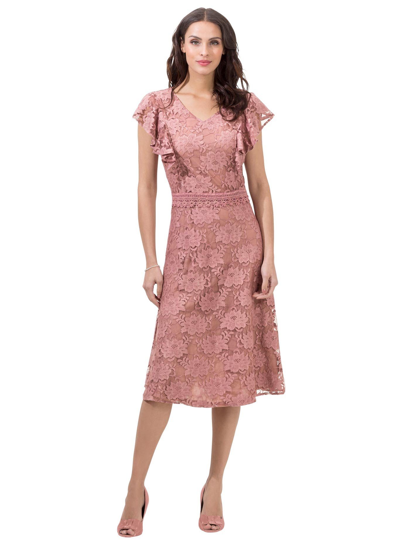 lady jurk in a-lijn jurk rood