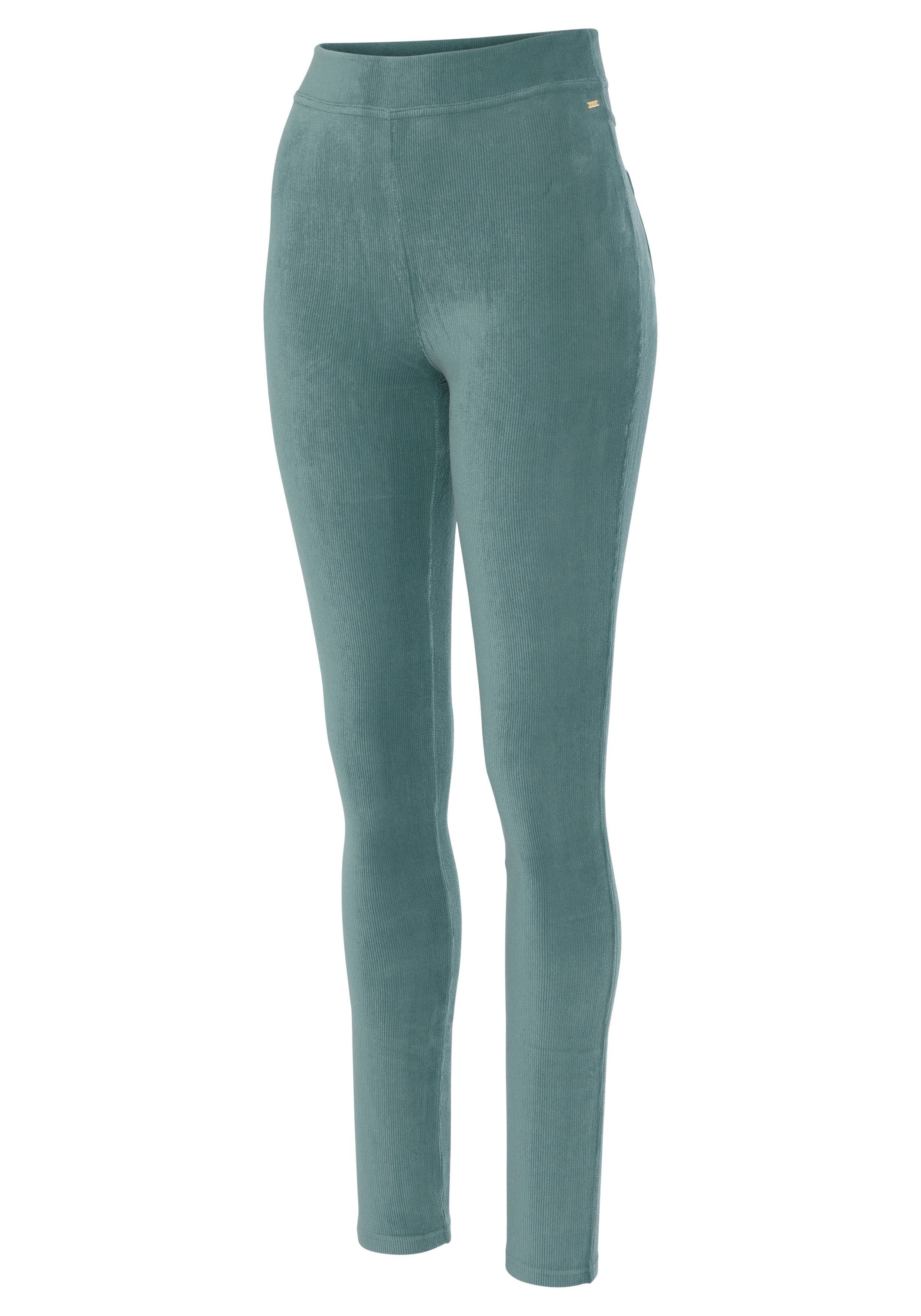 Lascana Legging uit zacht materiaal in cordlook, loungewear