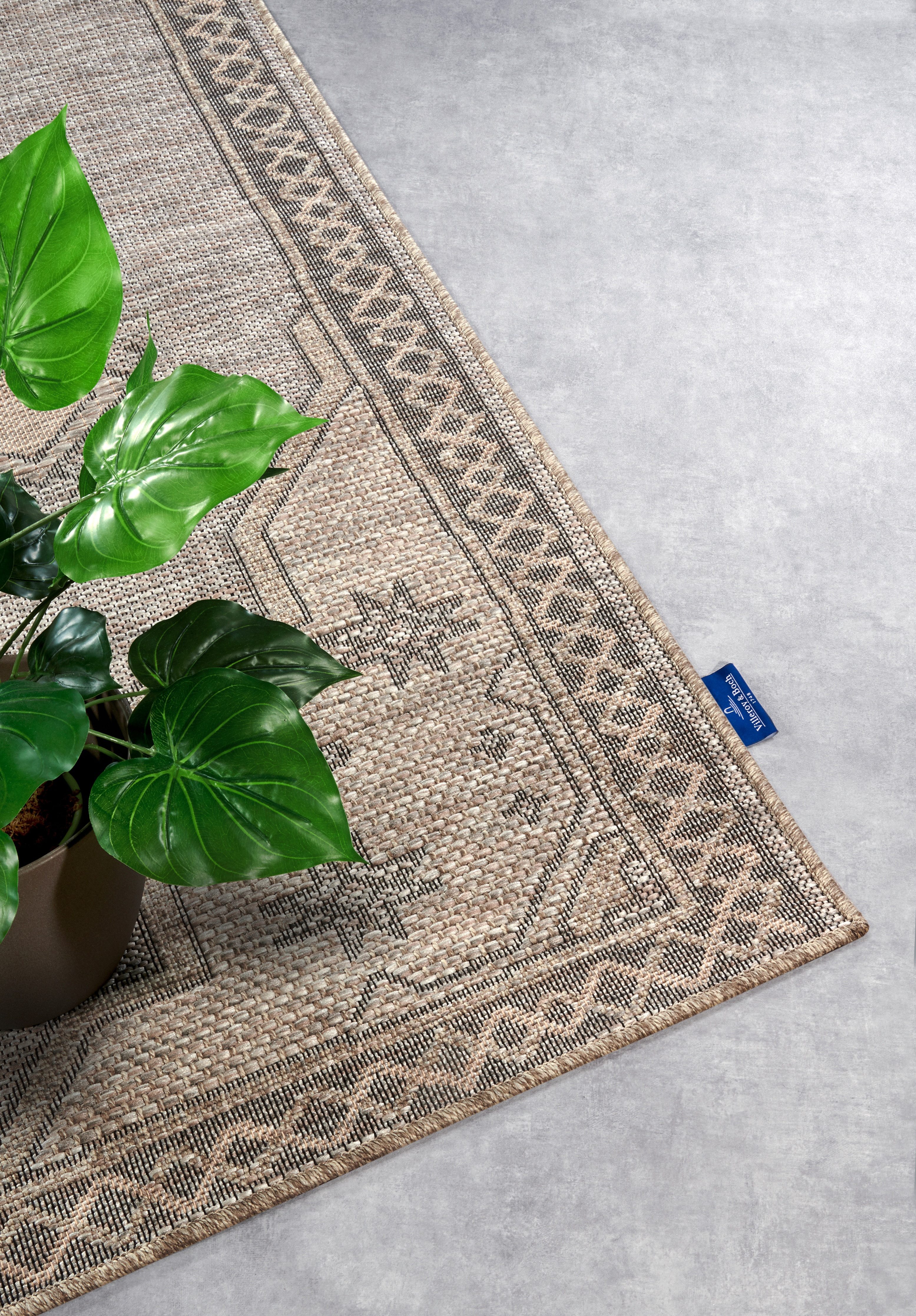 Villeroy & Boch Vloerkleed Rbovent In-& Outdoor, Vlakweefsel, weerbestendig, Terras, Balkon, natuurlijk, modern