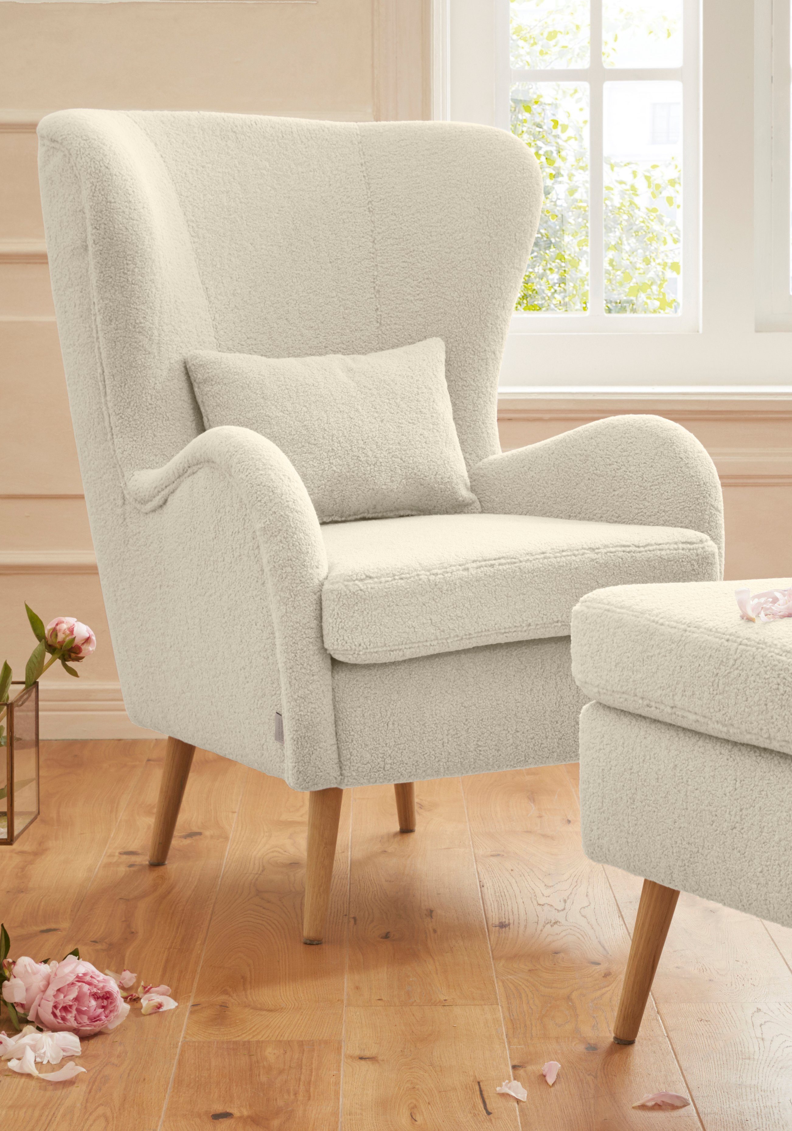 Guido Maria Kretschmer Home&Living Fauteuil Salla ook in imitatiebont en fijn corduroy, veel bekledingsopties, oorfauteuil (set)