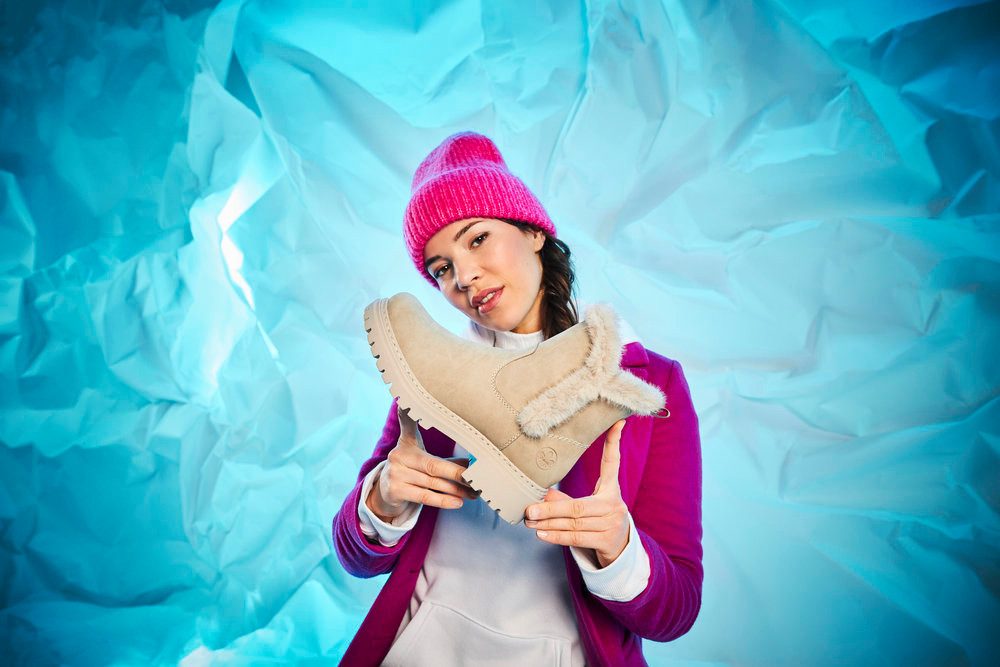 Rieker Winterlaarsjes winterlaarzen, profielzool, hakken, met binnenrits