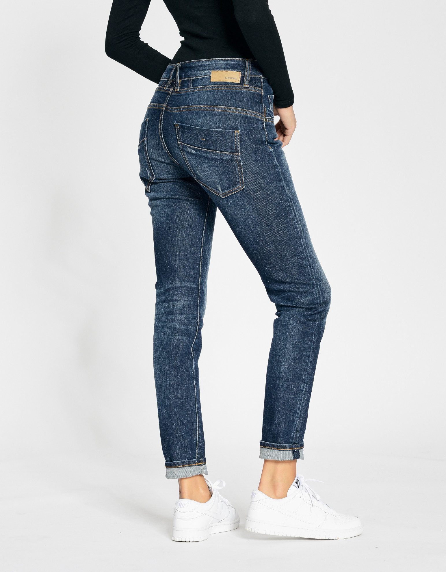 GANG Relax fit jeans 94GERDA met een bijzondere structuur