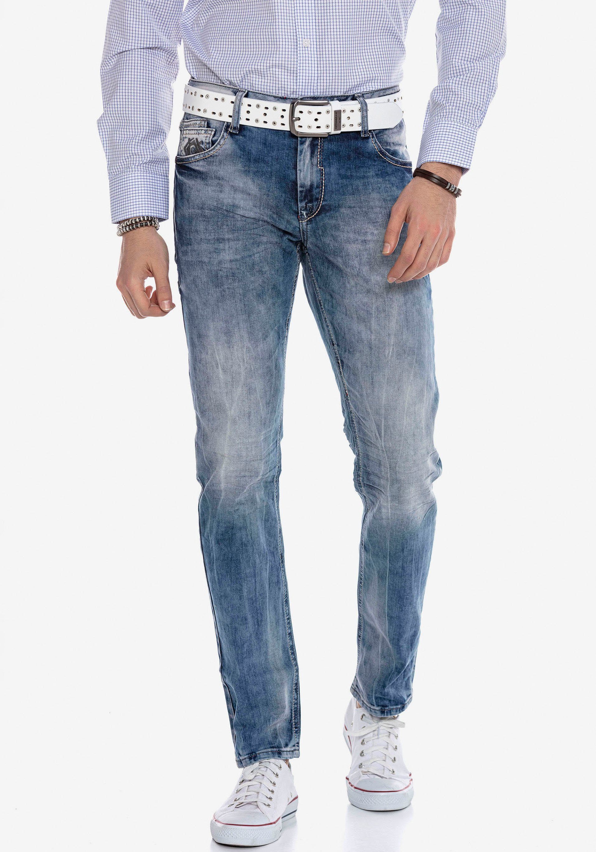 Cipo & Baxx Slim fit jeans heren slim fit jeans maat 38 blauw