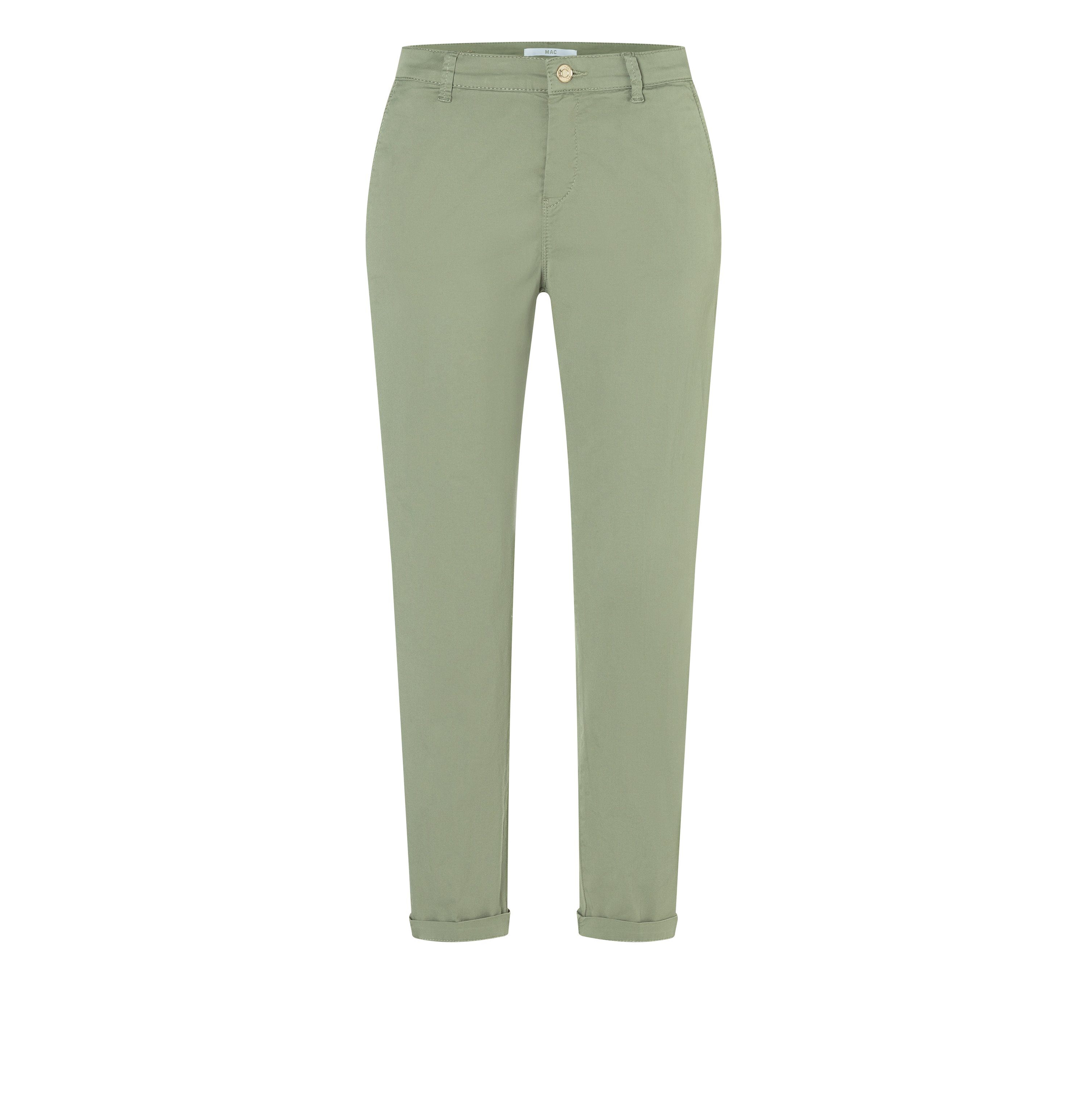 MAC Chino turn up met subtiele glans, elegant en sportief tegelijk