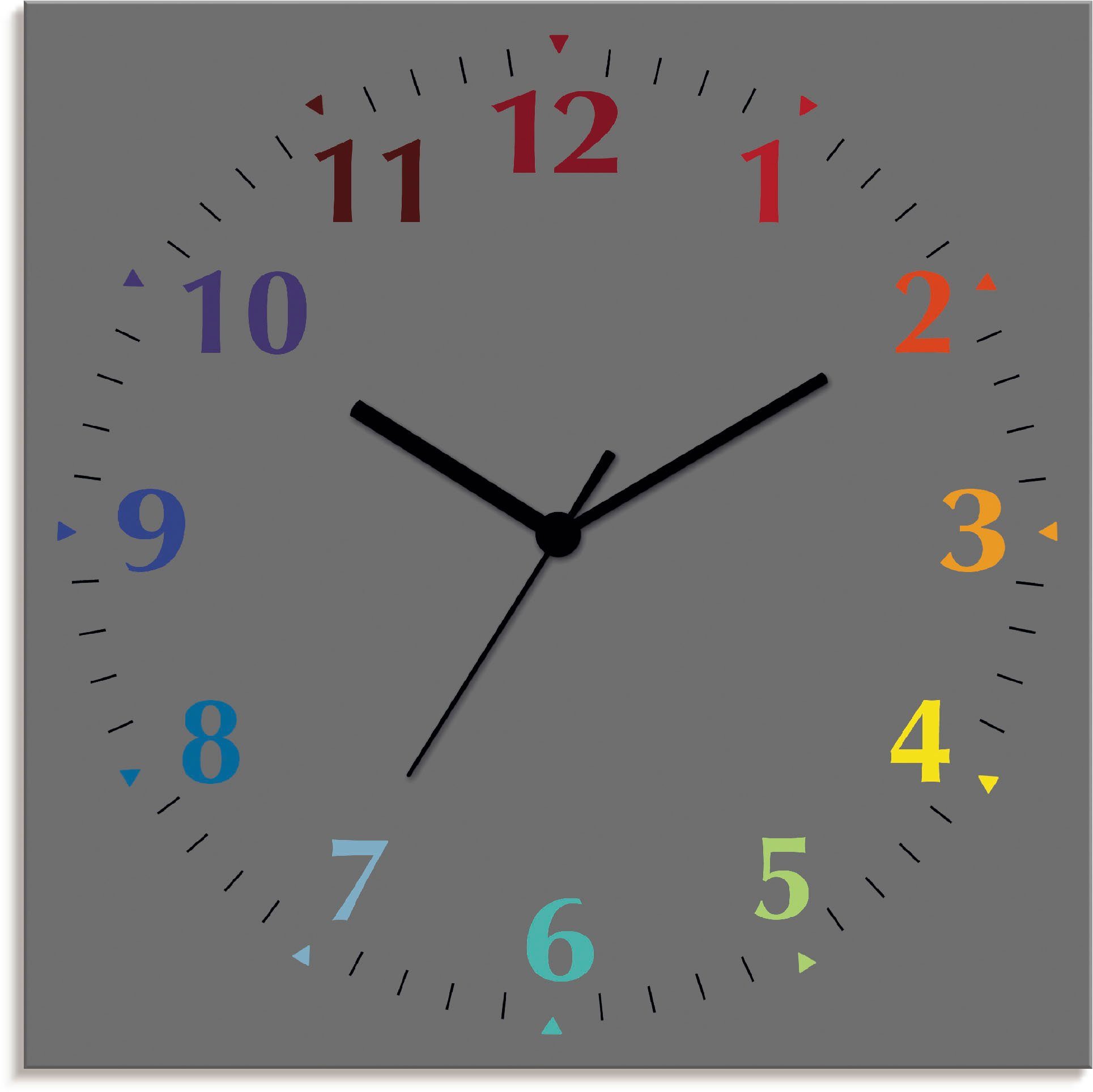 Artland Wandklok Uni trendkleuren optioneel verkrijgbaar met kwarts- of radiografisch uurwerk, geruisloos zonder tikkend geluid